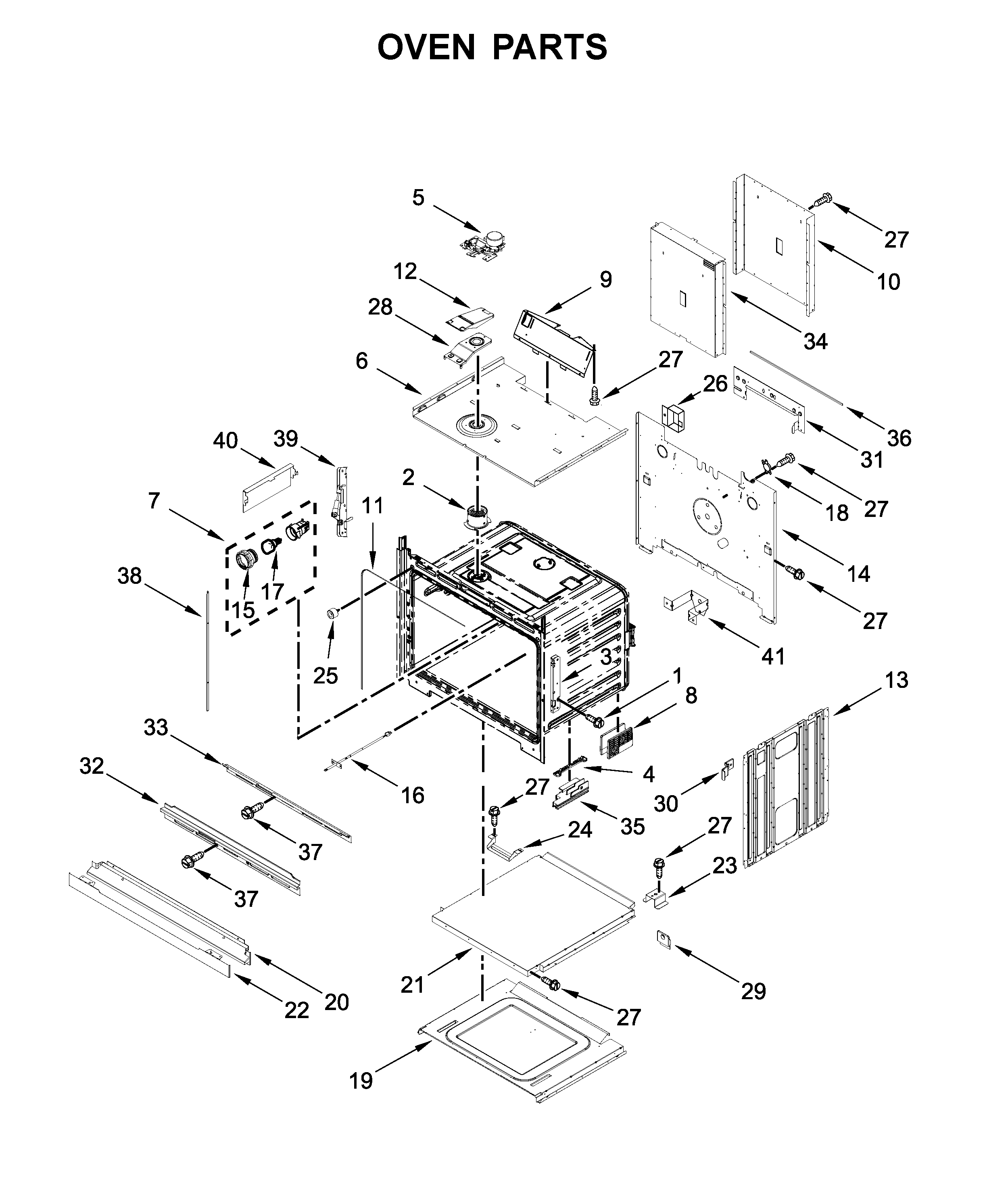 Whirlpool WOD77EC0HS01 oven parts diagram