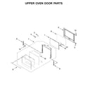 Whirlpool WODA7EC0HN01 upper oven door parts diagram