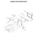 Whirlpool WODA7EC0HN01 lower oven door parts diagram