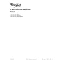 Whirlpool WOS72EC7HB01 cover sheet diagram