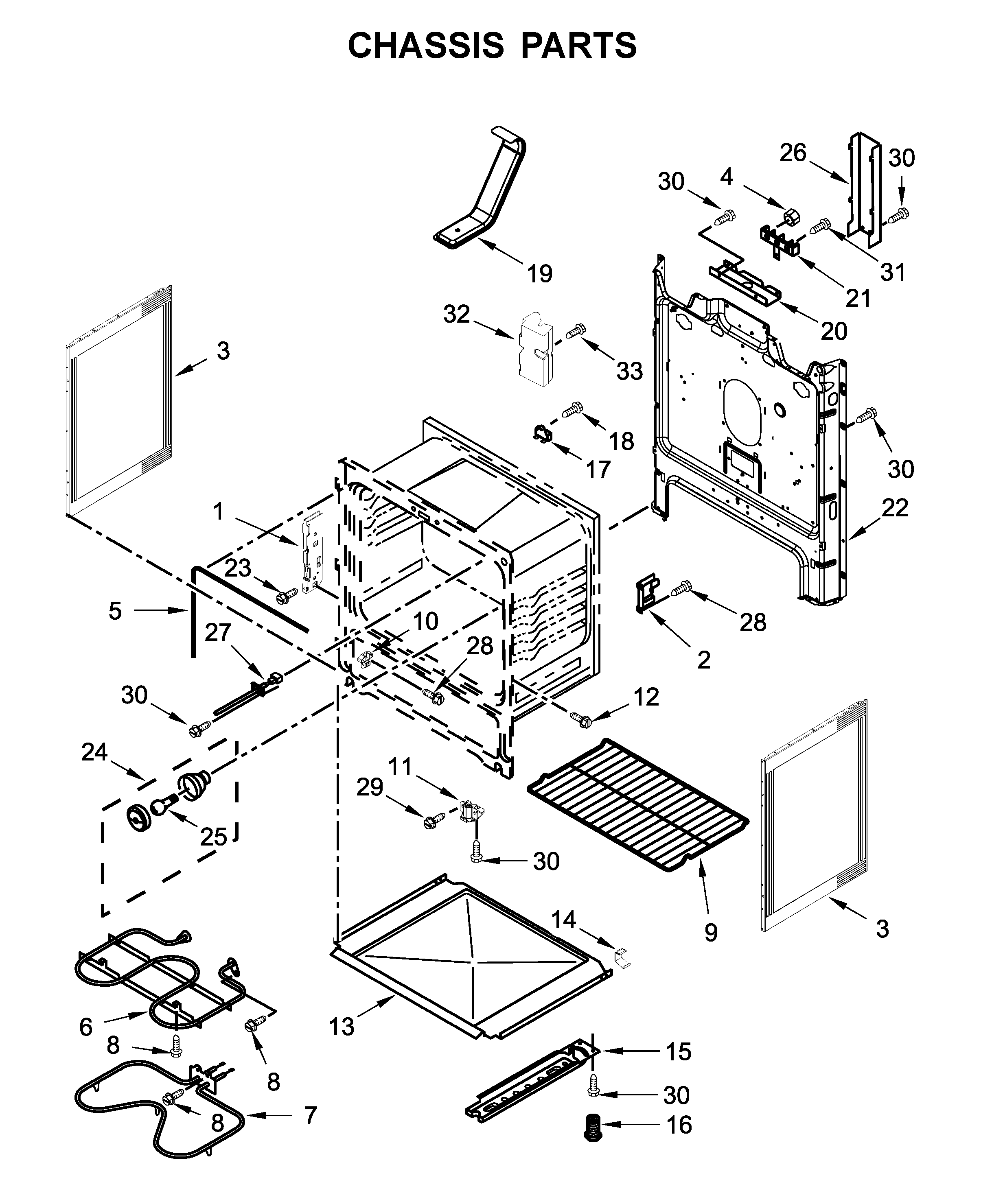 Whirlpool WFE320M0EB2 chassis parts diagram