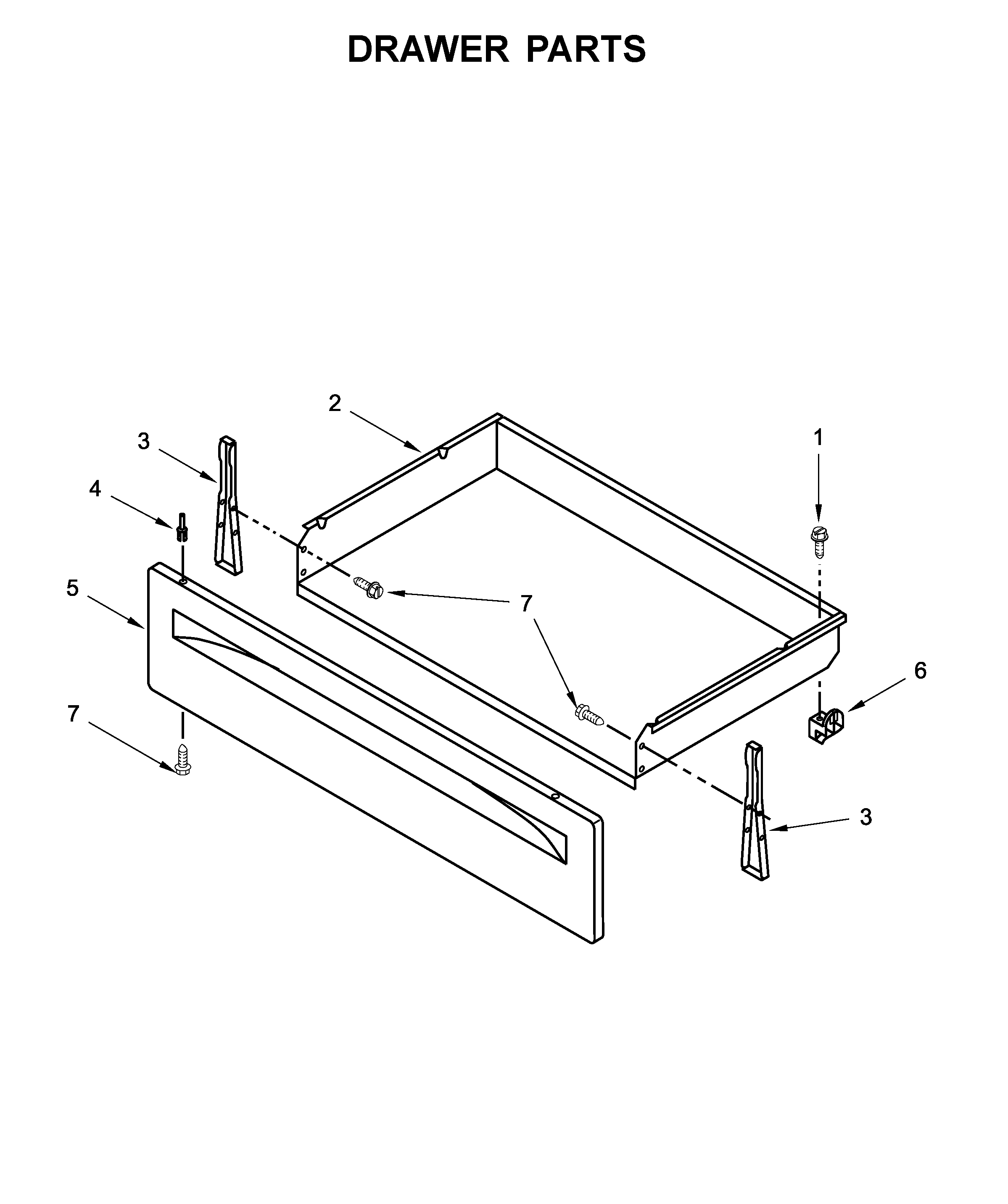 Whirlpool WFE320M0EB2 drawer parts diagram