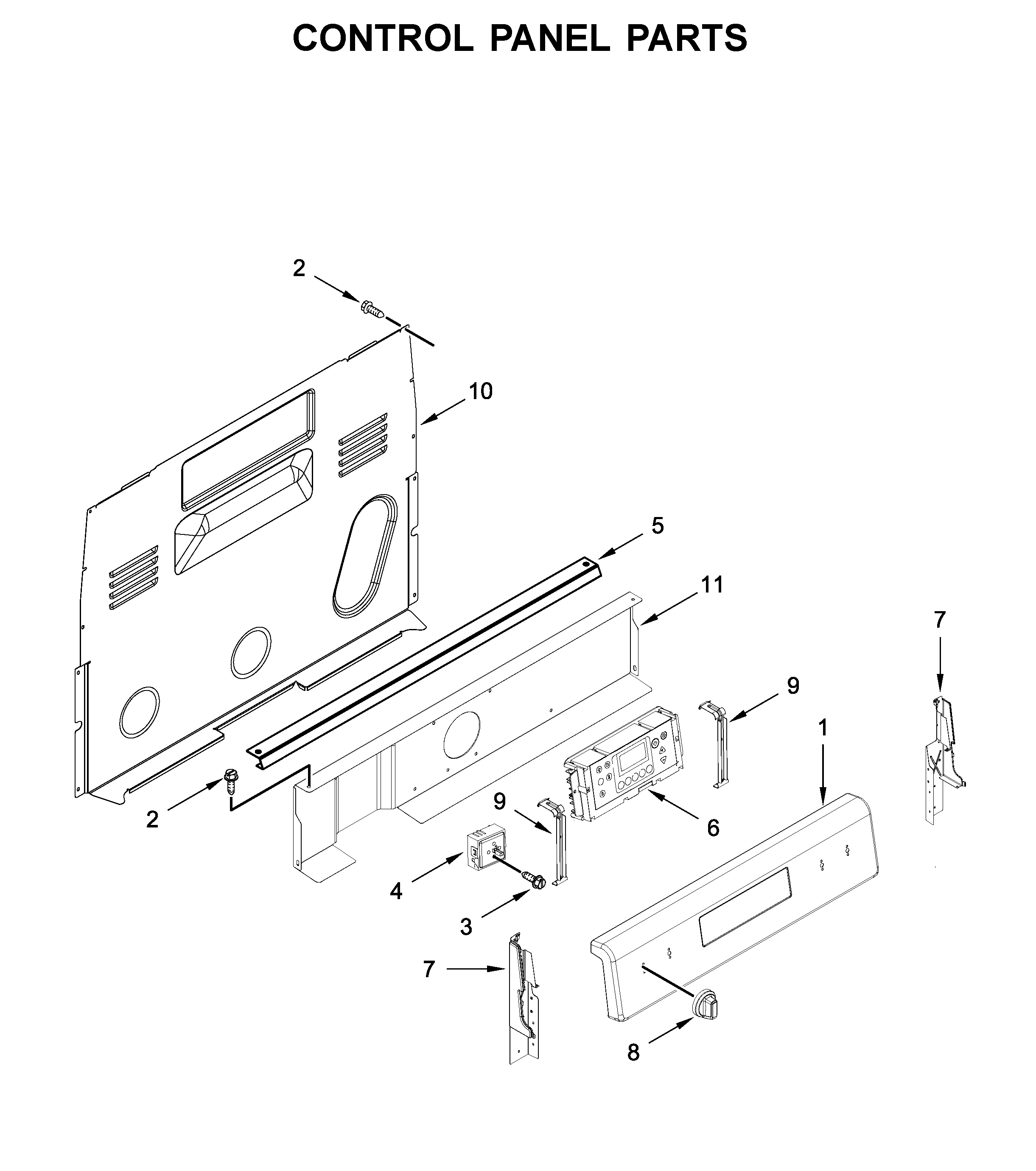 Maytag MER6600FW2 control panel parts diagram