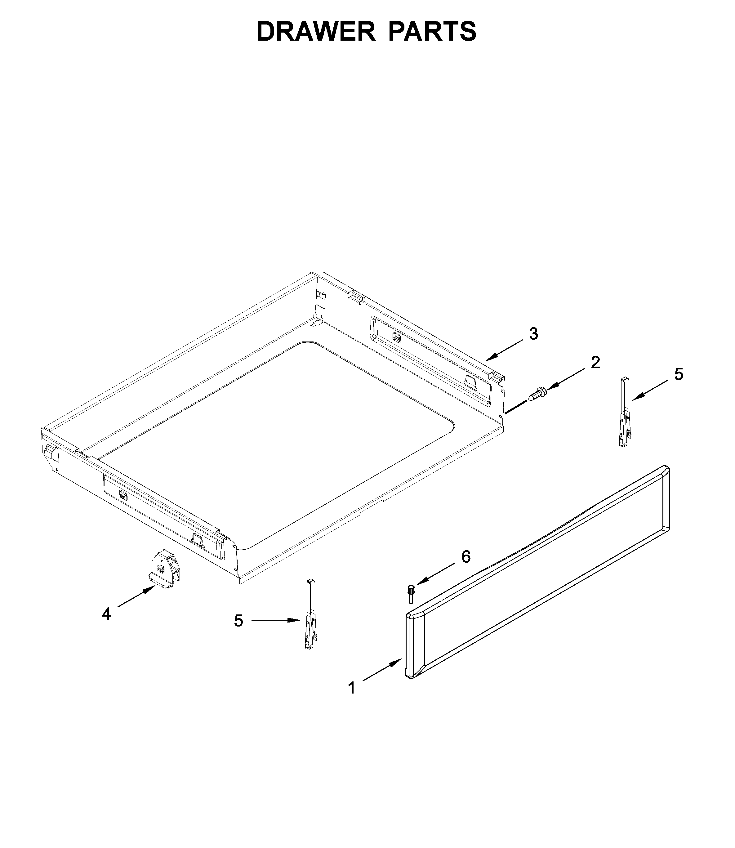 Maytag MER6600FW2 drawer parts diagram