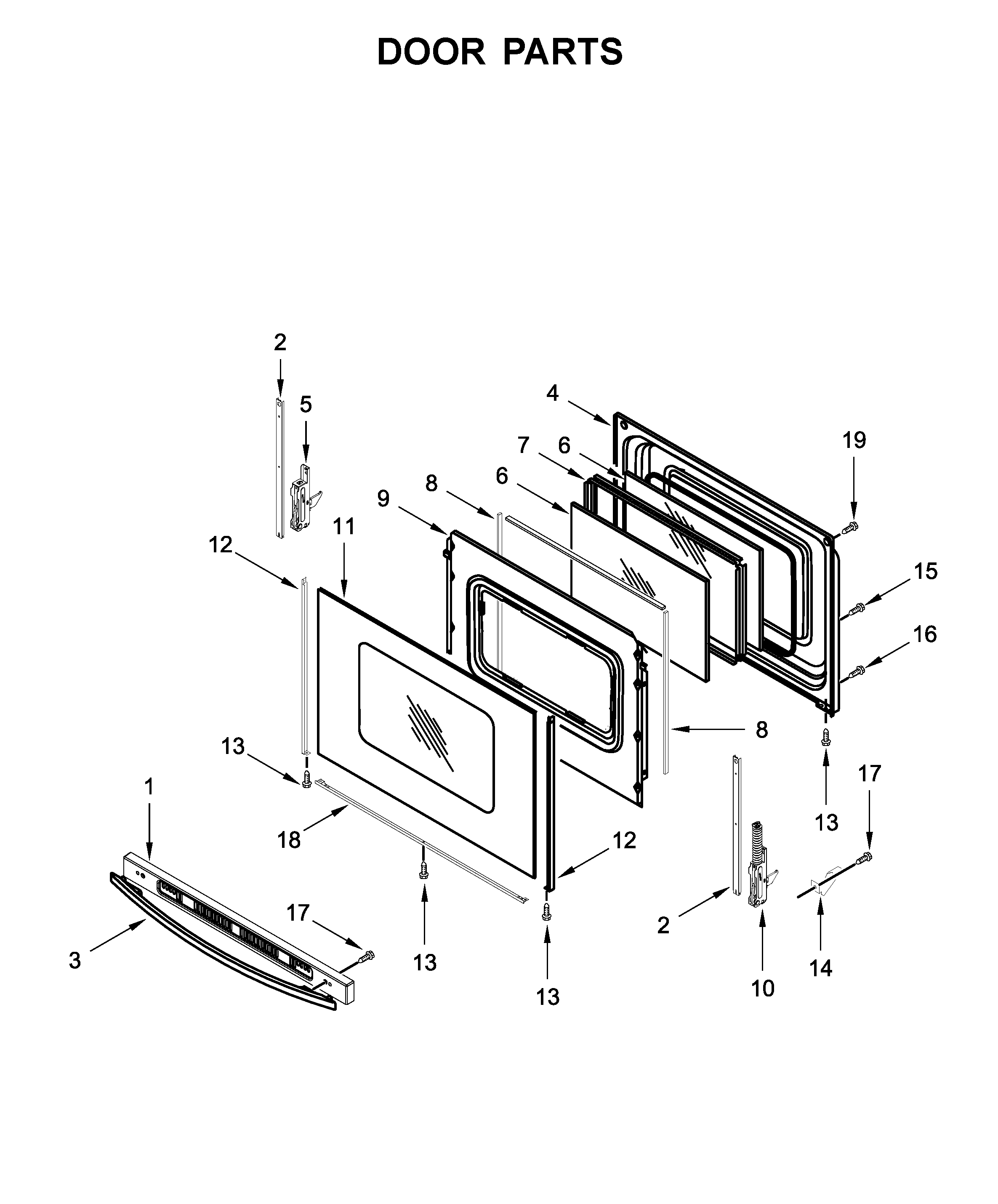 Ikea YIER660GS0 door parts diagram