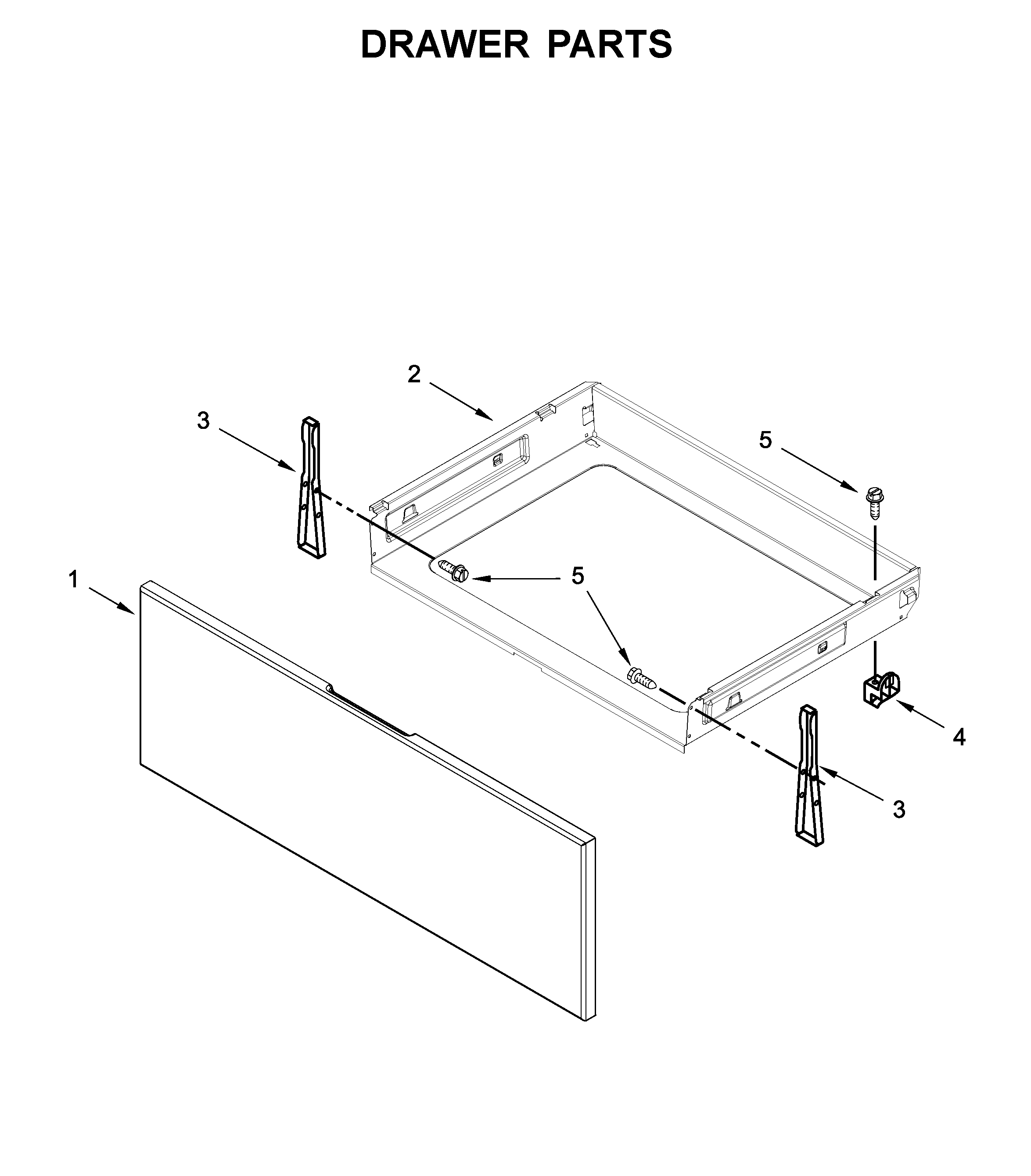 Whirlpool WFE510S0HS1 drawer parts diagram