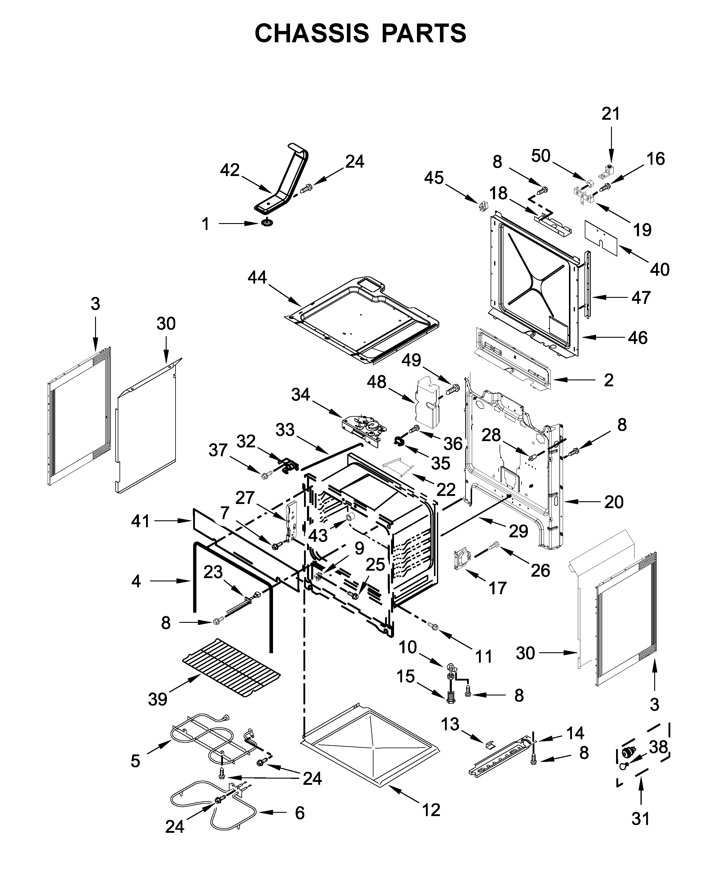 Ikea IES790GS0 chassis parts diagram