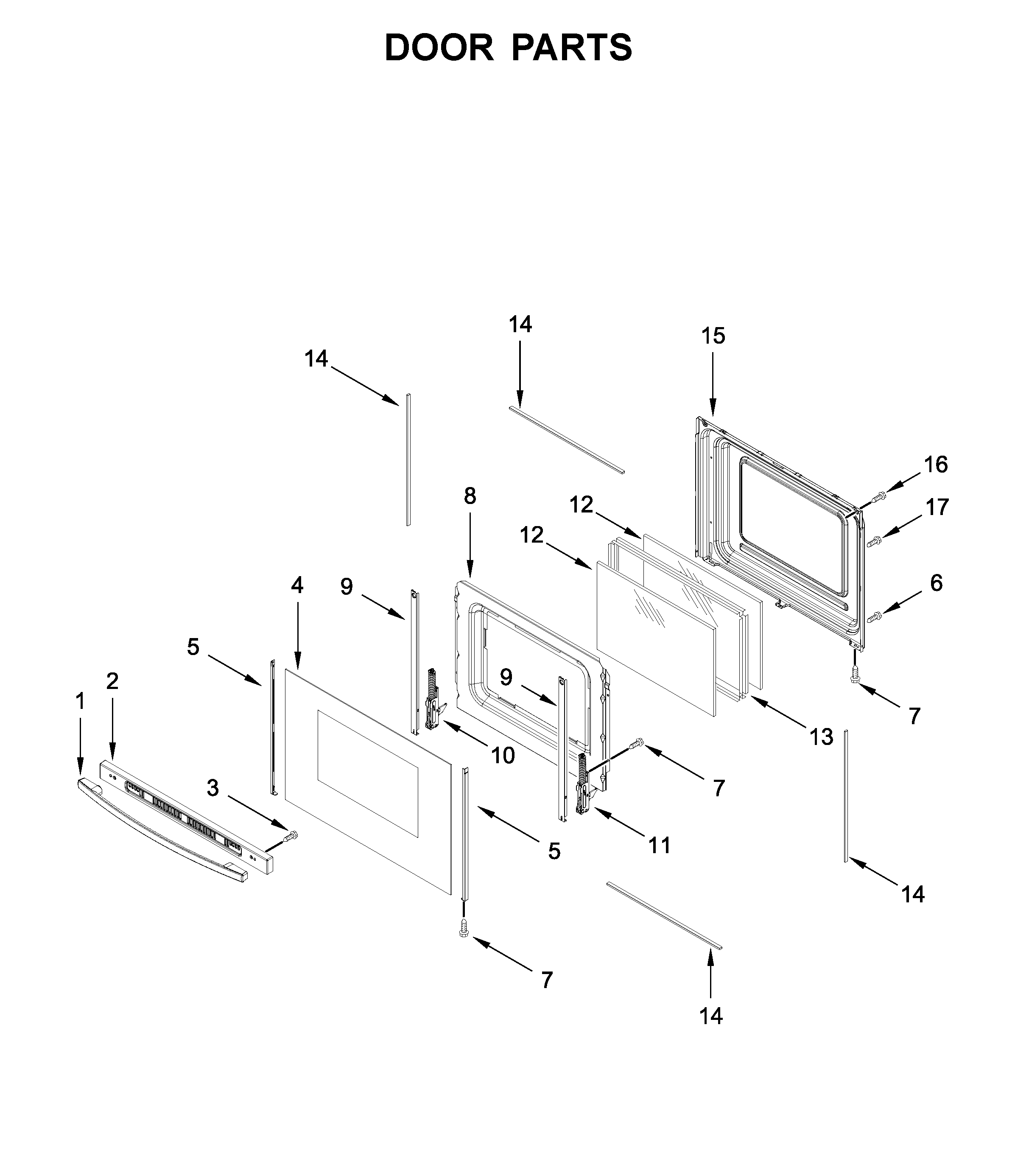 Ikea IES790GS0 door parts diagram