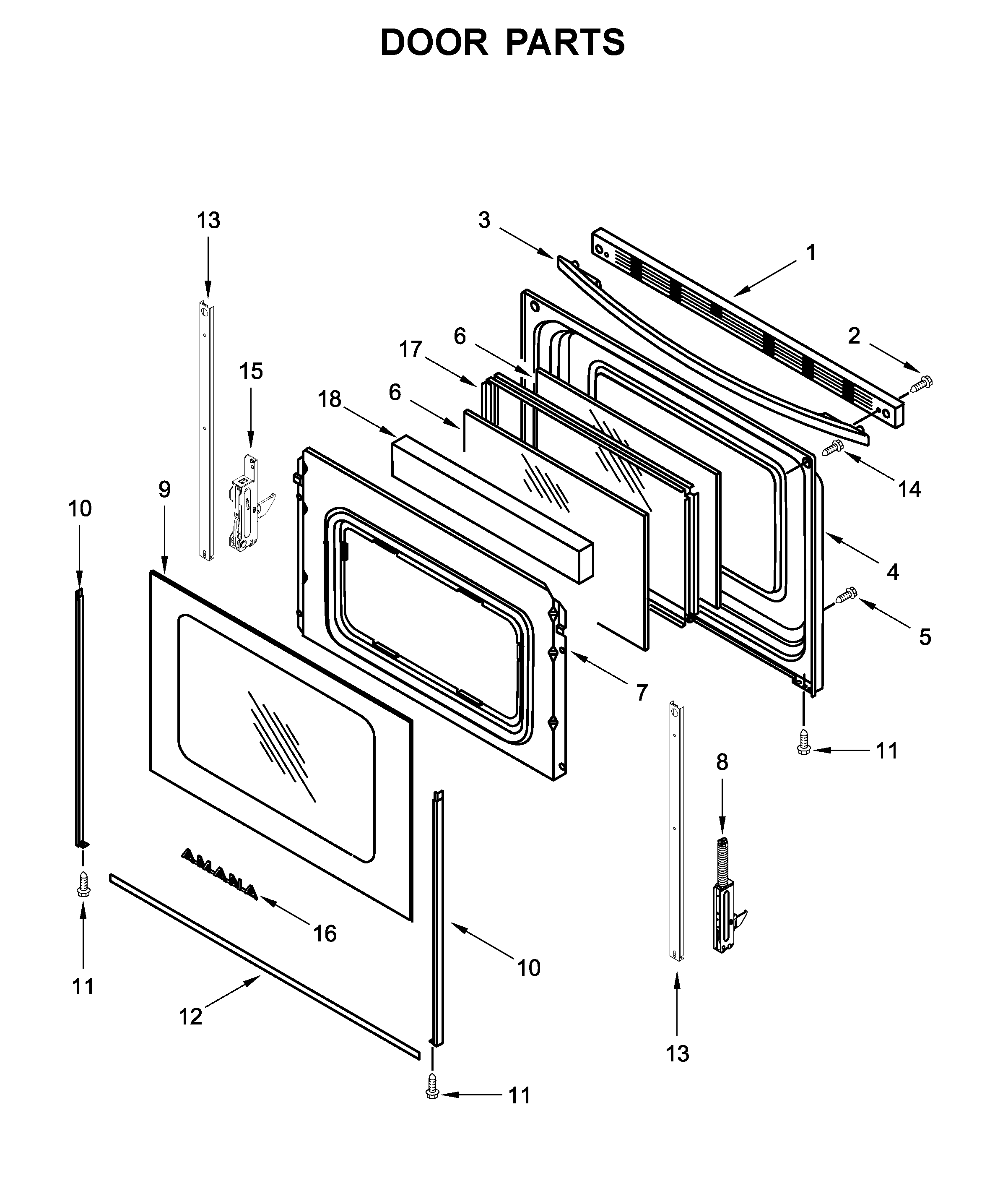 Amana AER6603SFB2 door parts diagram