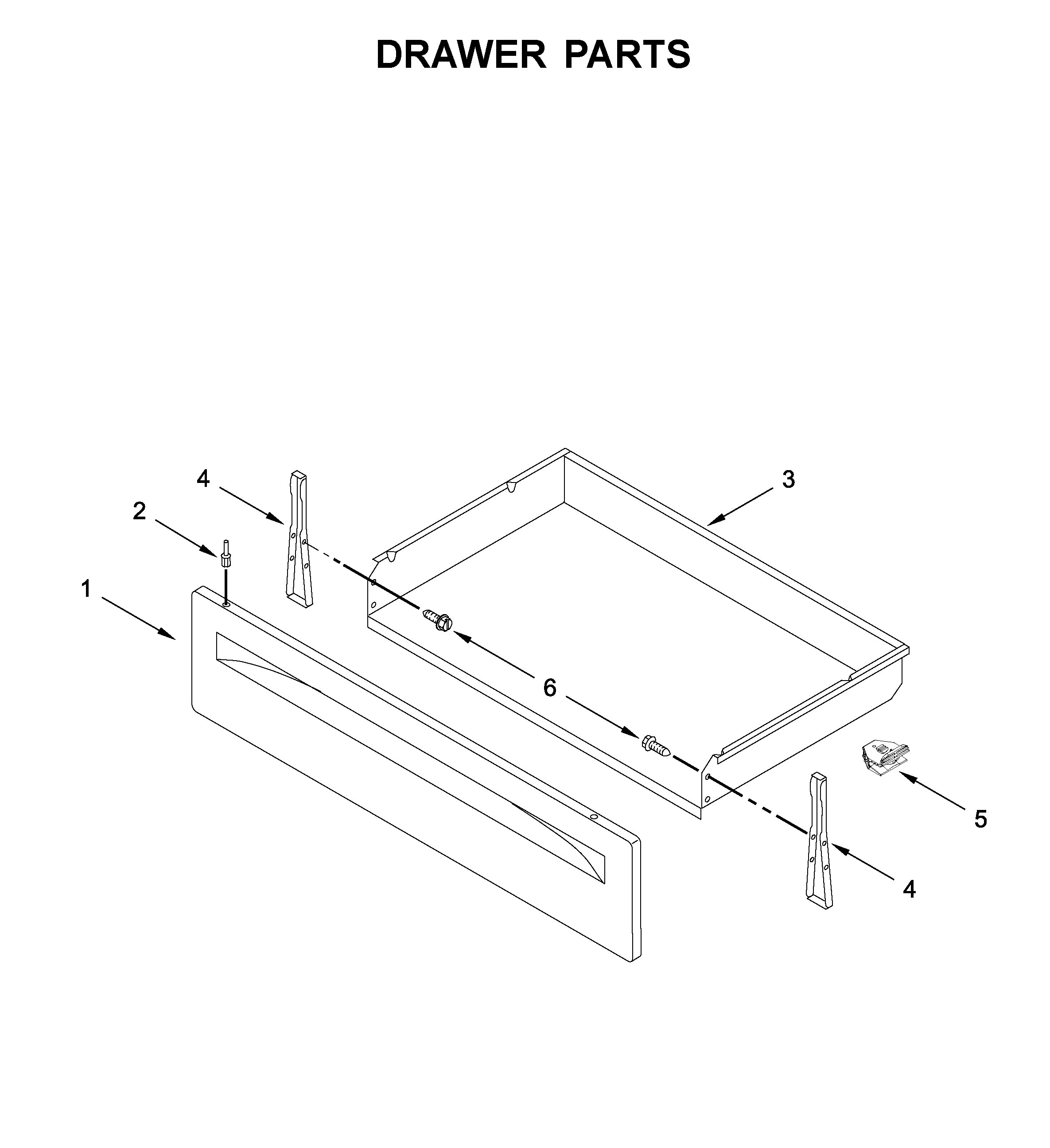 Amana AER6603SFB2 drawer parts diagram