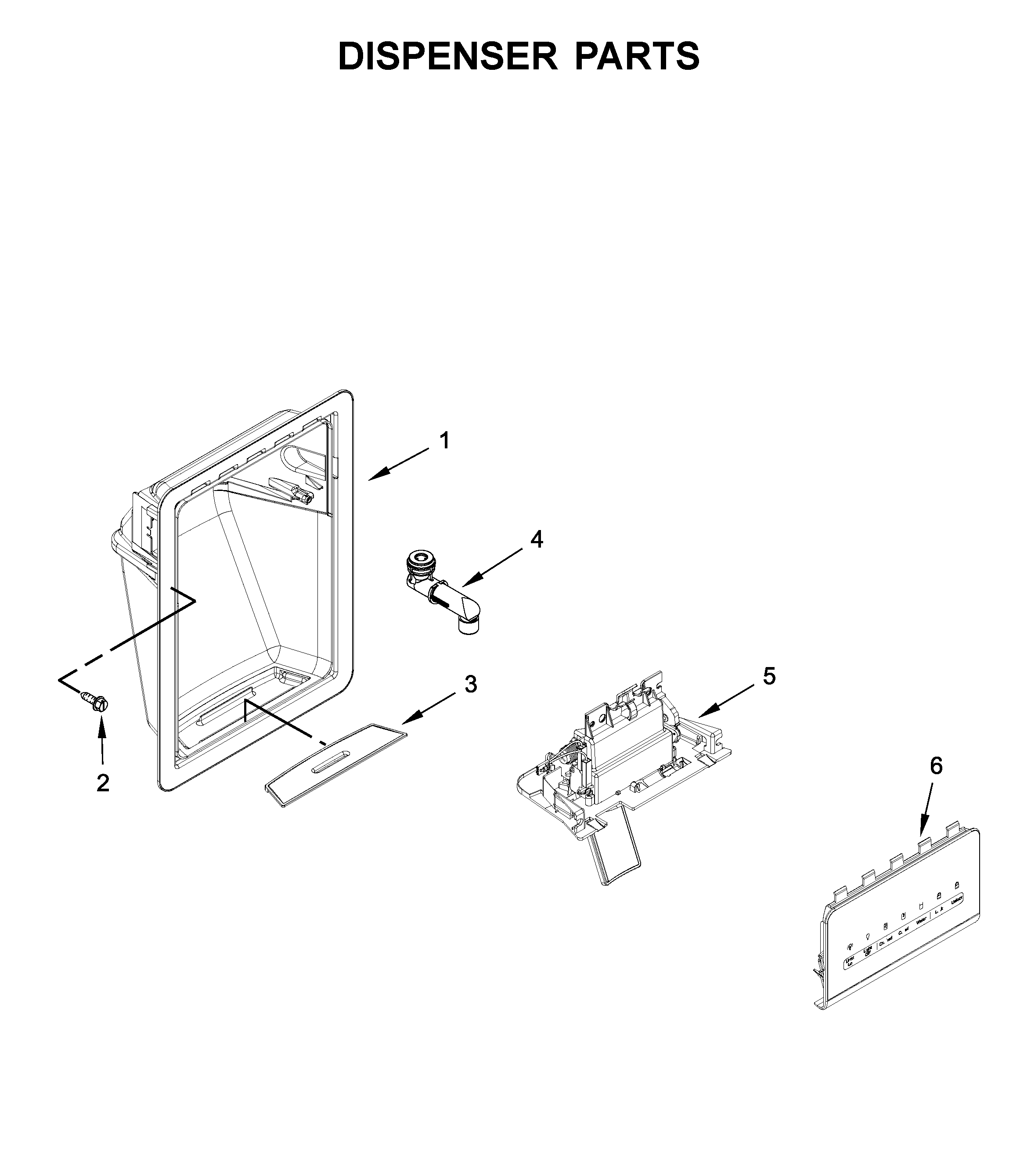 Whirlpool WRS335FDDB01 dispenser parts diagram
