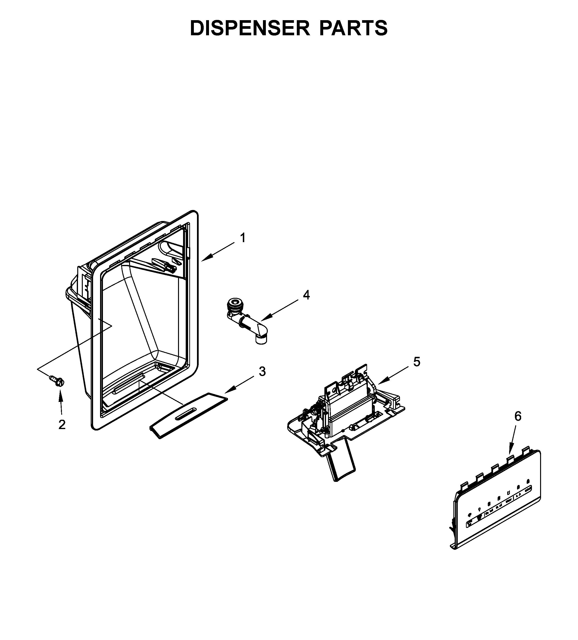Whirlpool WRS335FDDB02 dispenser parts diagram
