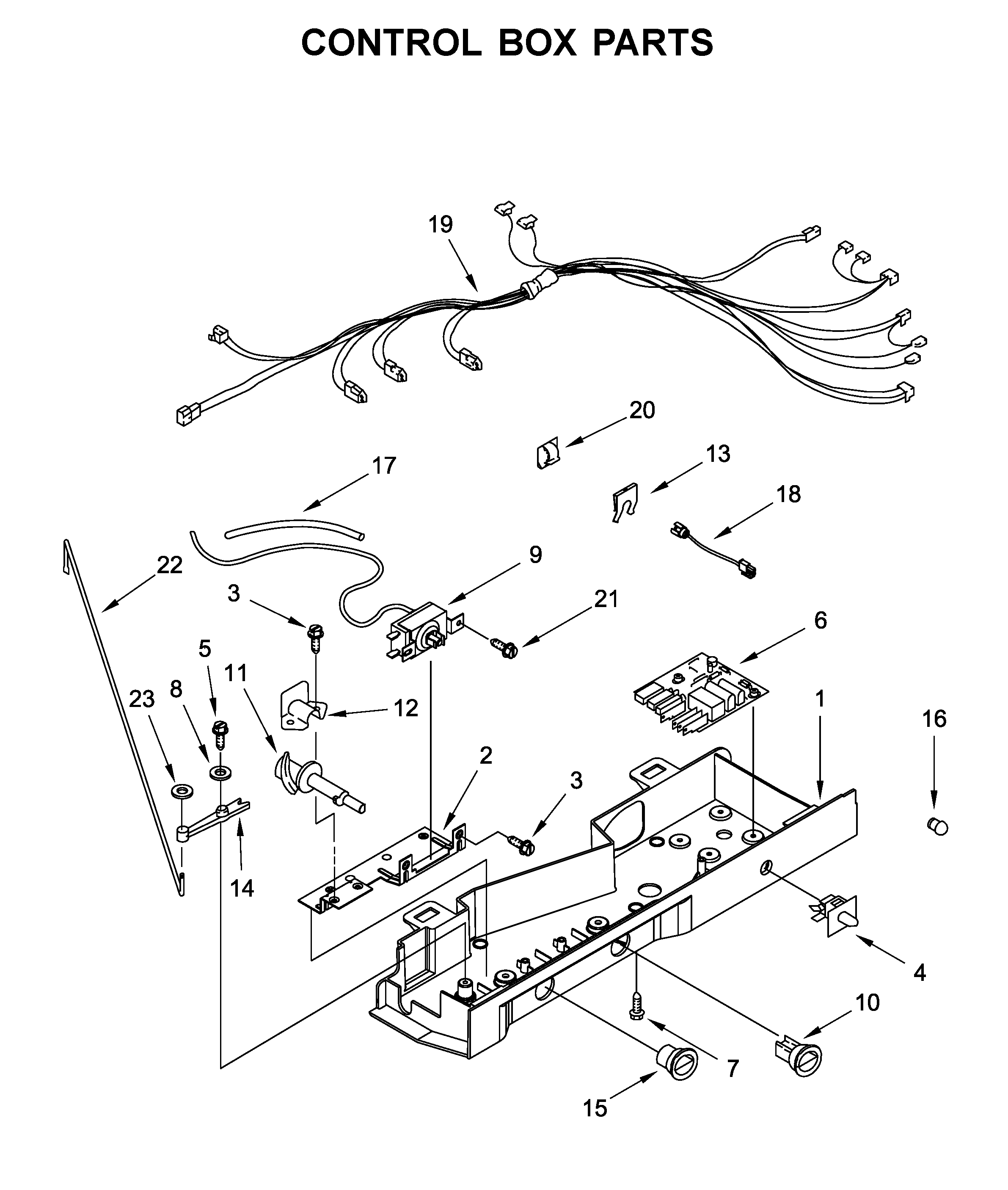 Whirlpool WRS335FDDB02 control box parts diagram