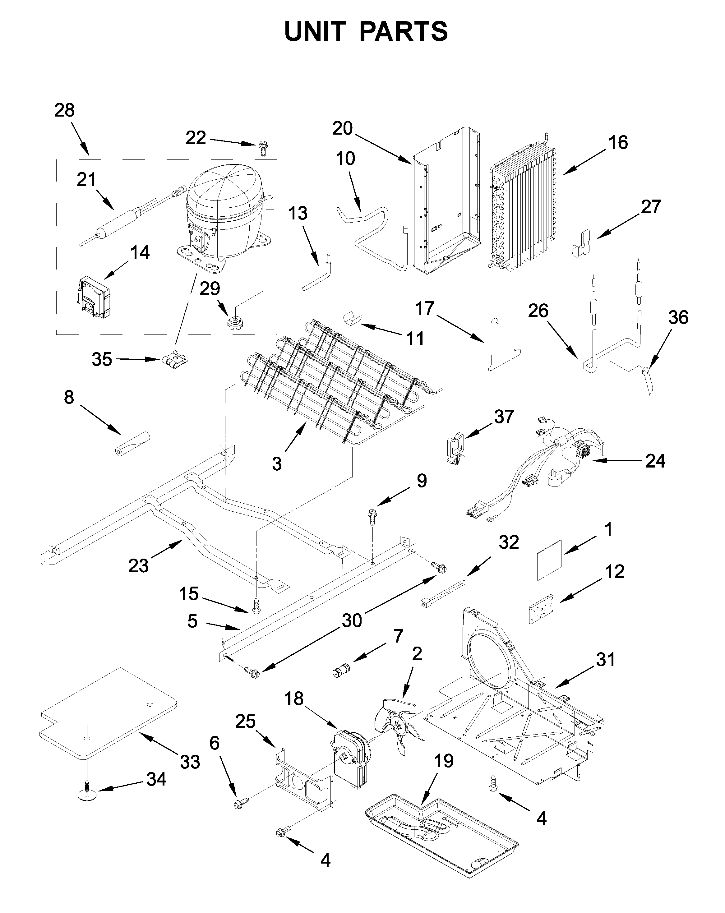 Whirlpool WRS335FDDB02 unit parts diagram