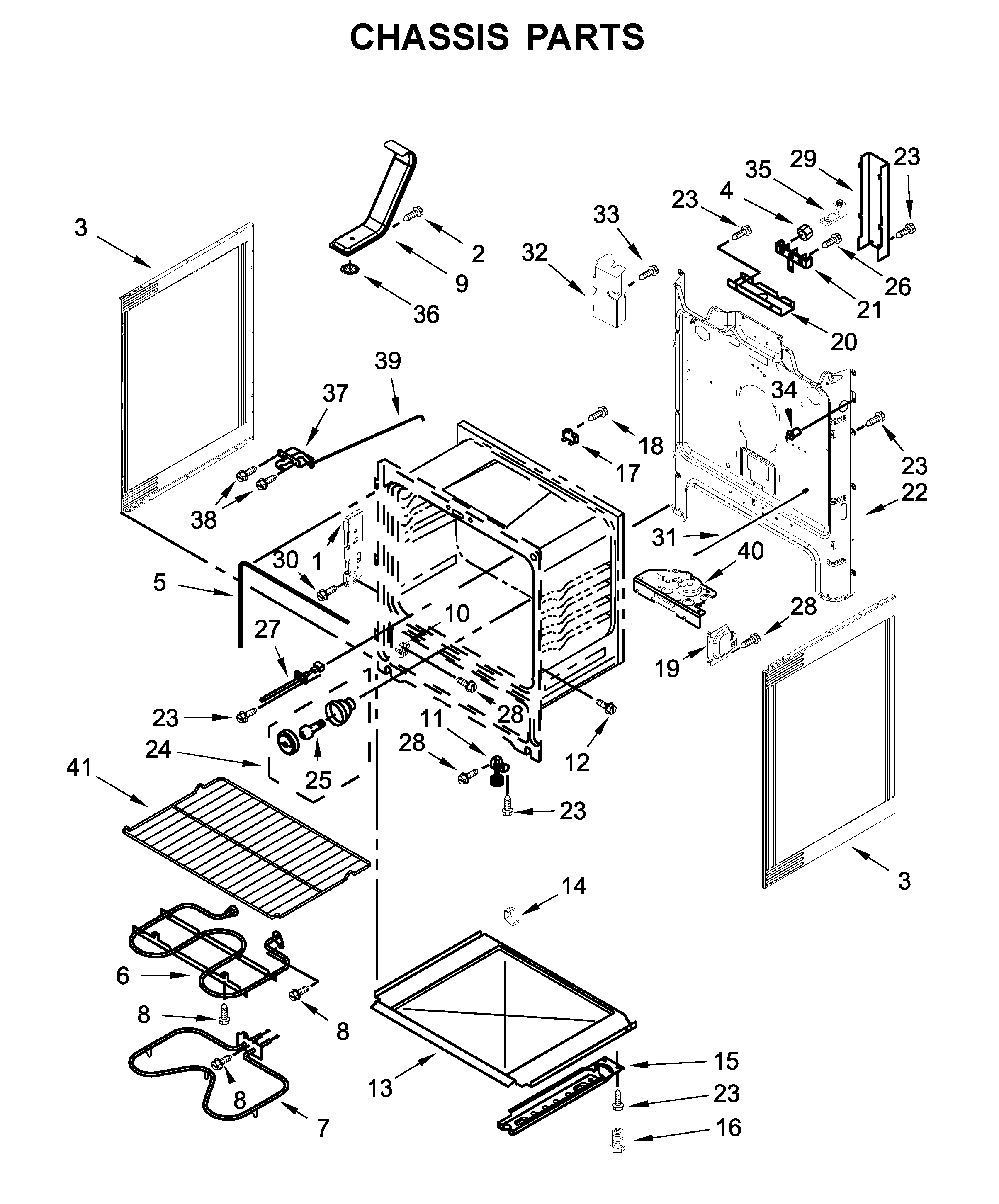 Whirlpool WFE525S0HS0 chassis parts diagram