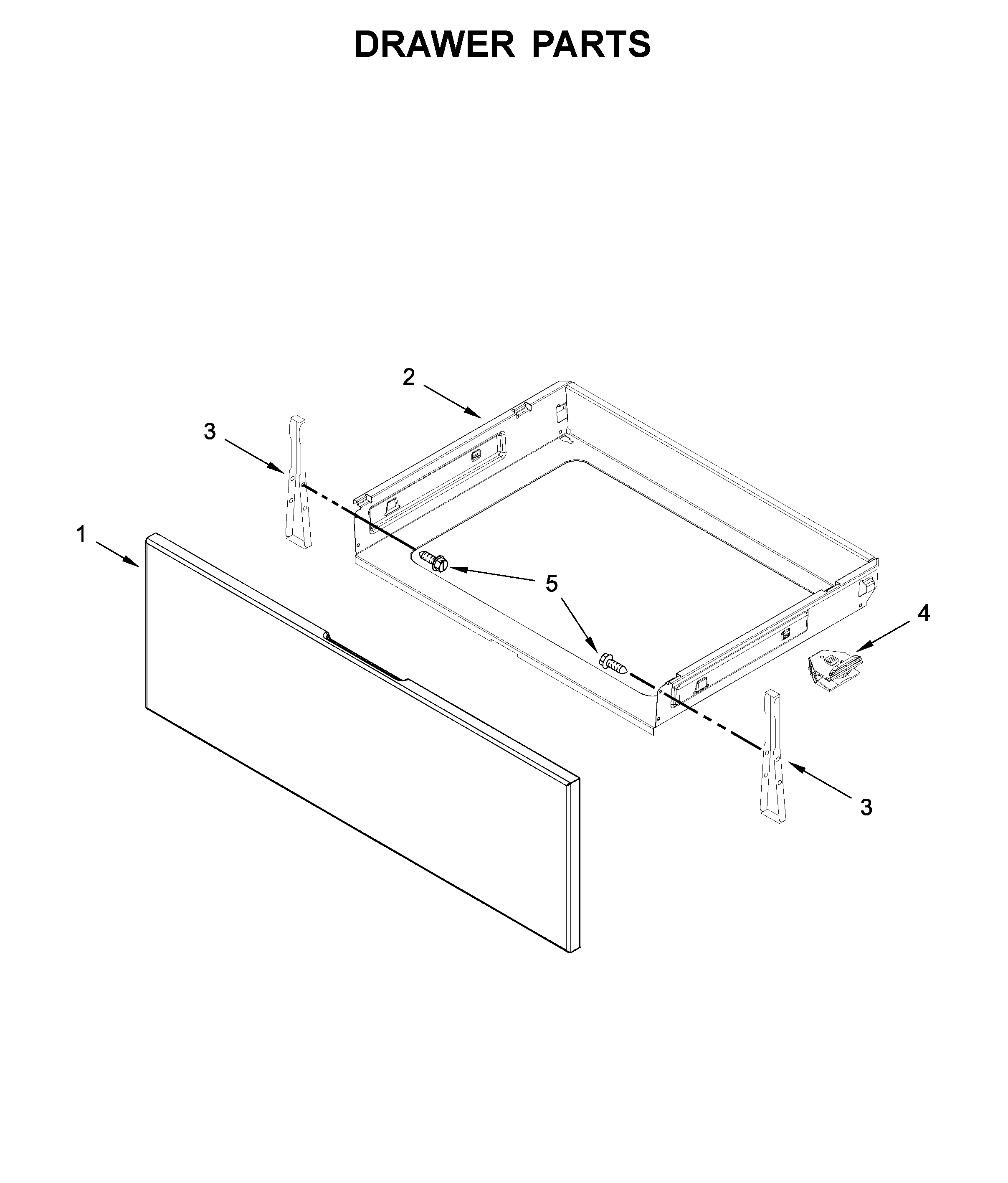 Whirlpool WFE525S0HS0 drawer parts diagram