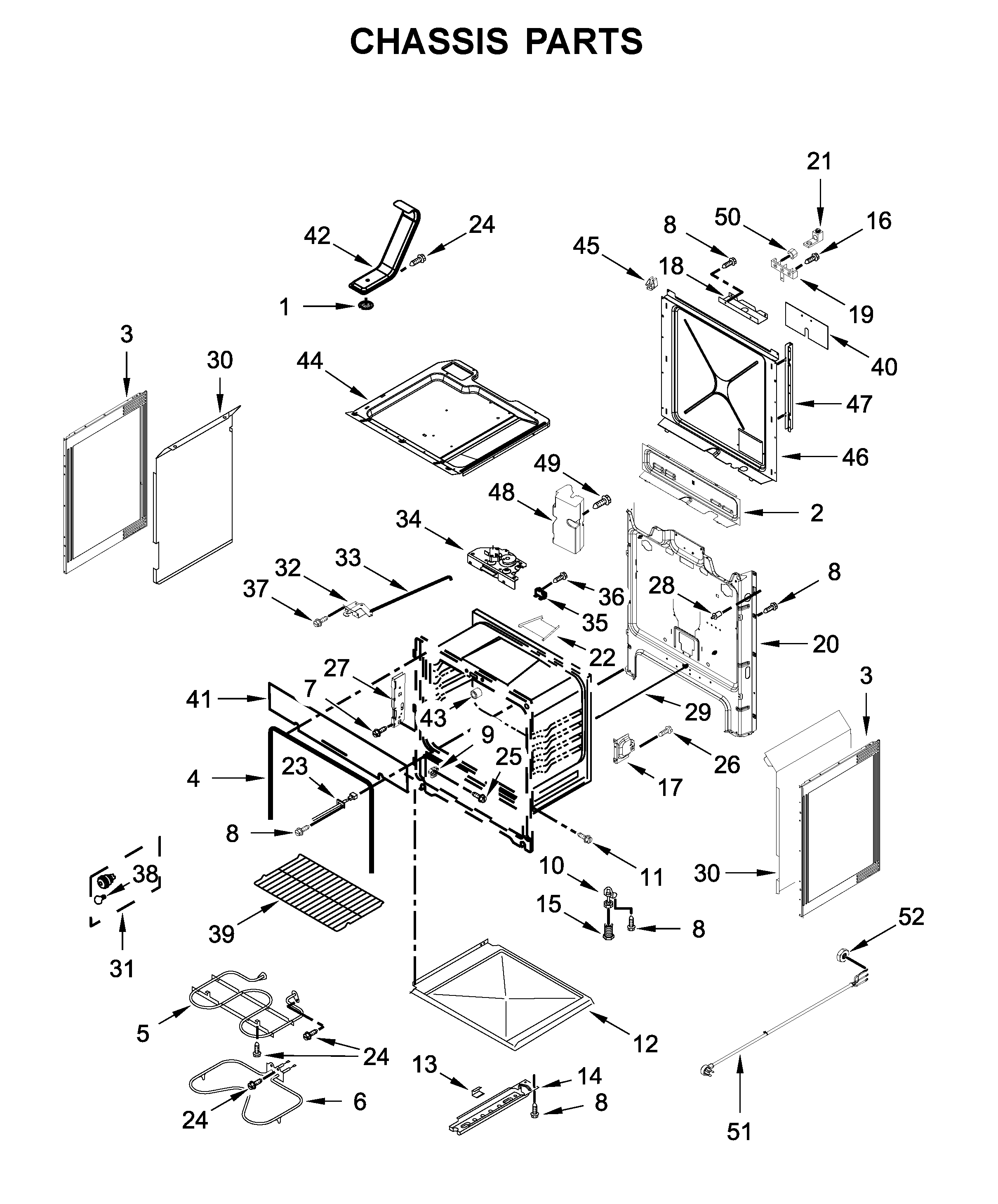 Ikea YIES790GS0 chassis parts diagram