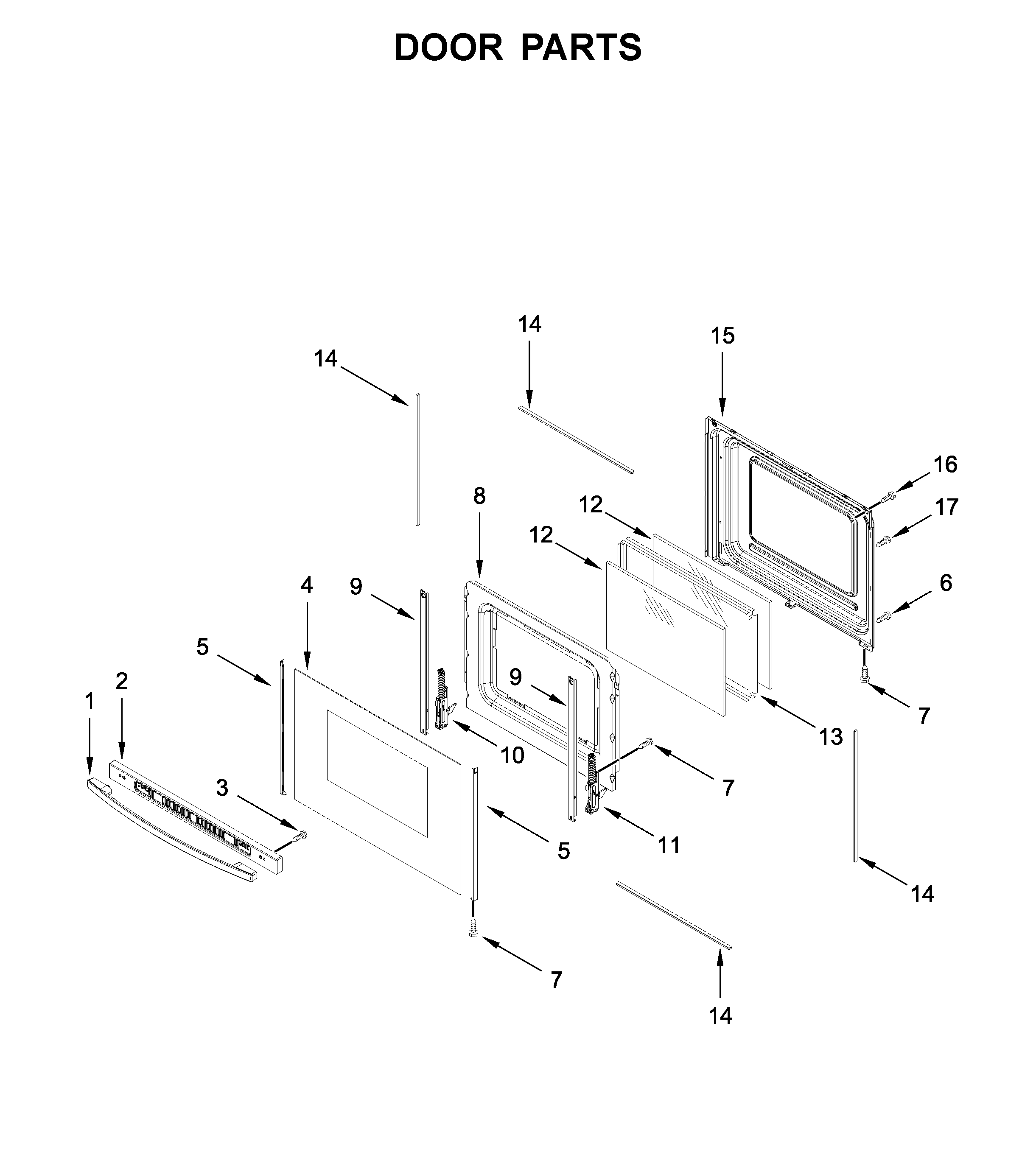 Ikea YIES790GS0 door parts diagram