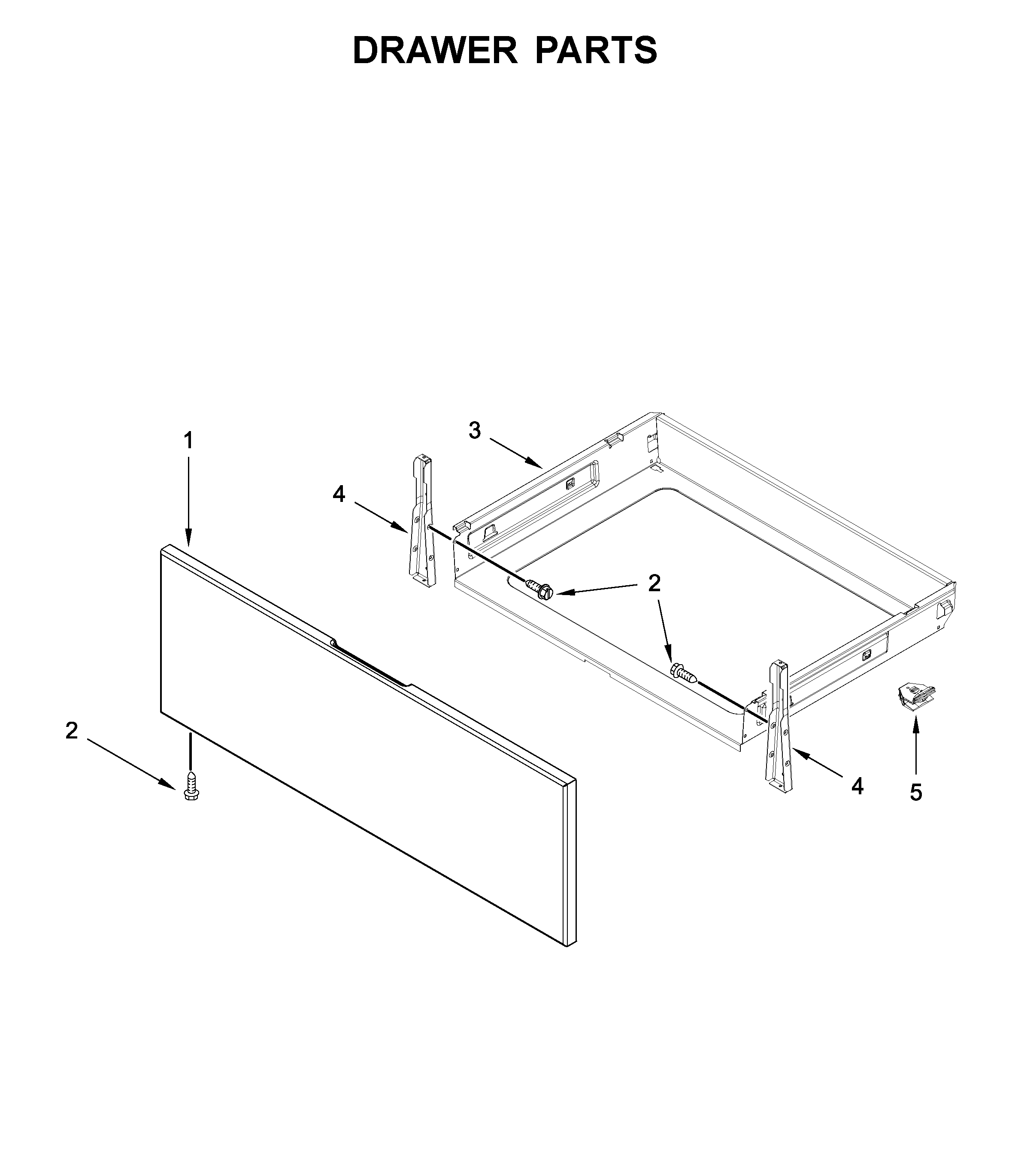 Ikea YIES790GS0 drawer parts diagram