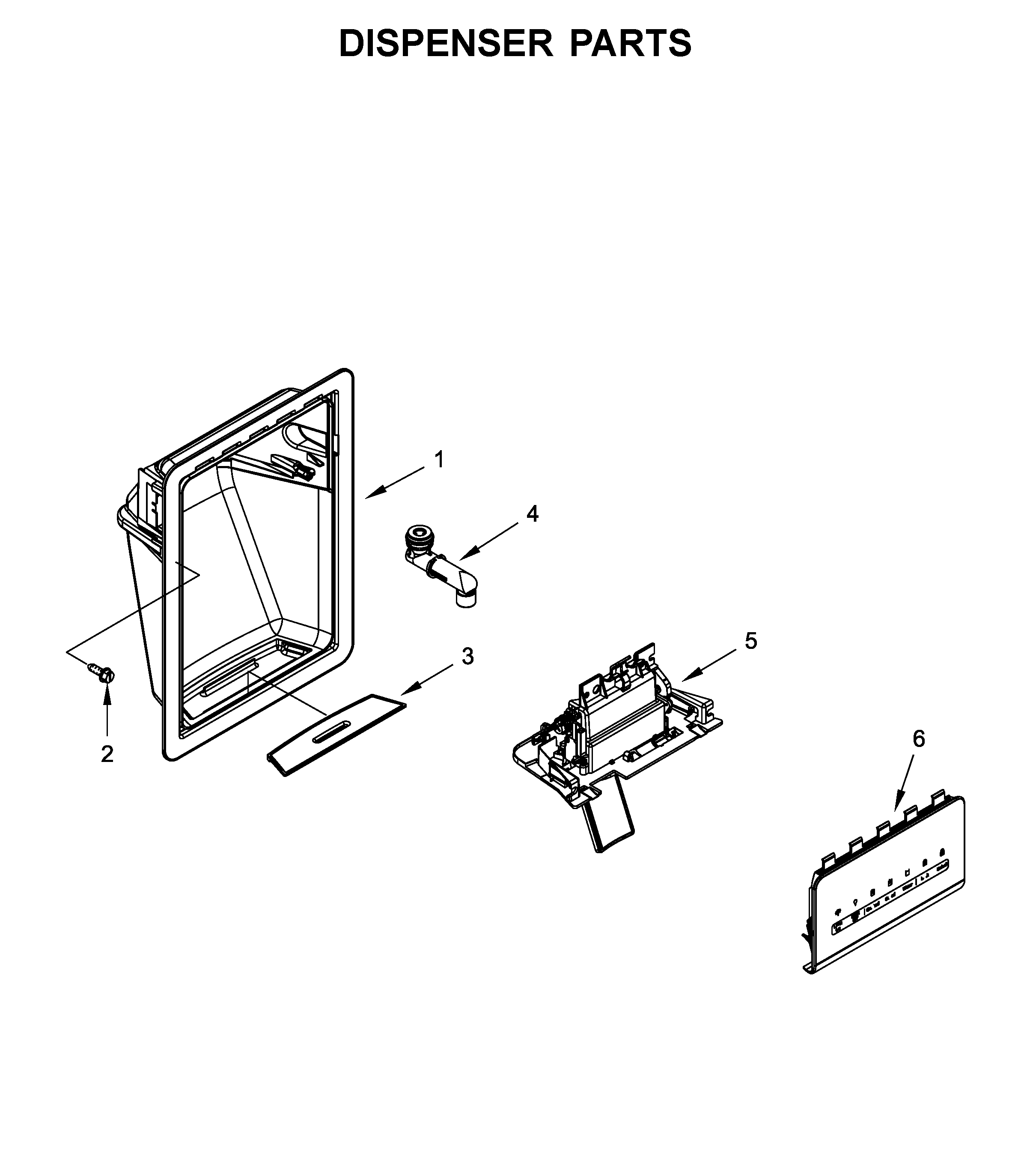 Whirlpool WRS335FDDW00 dispenser parts diagram
