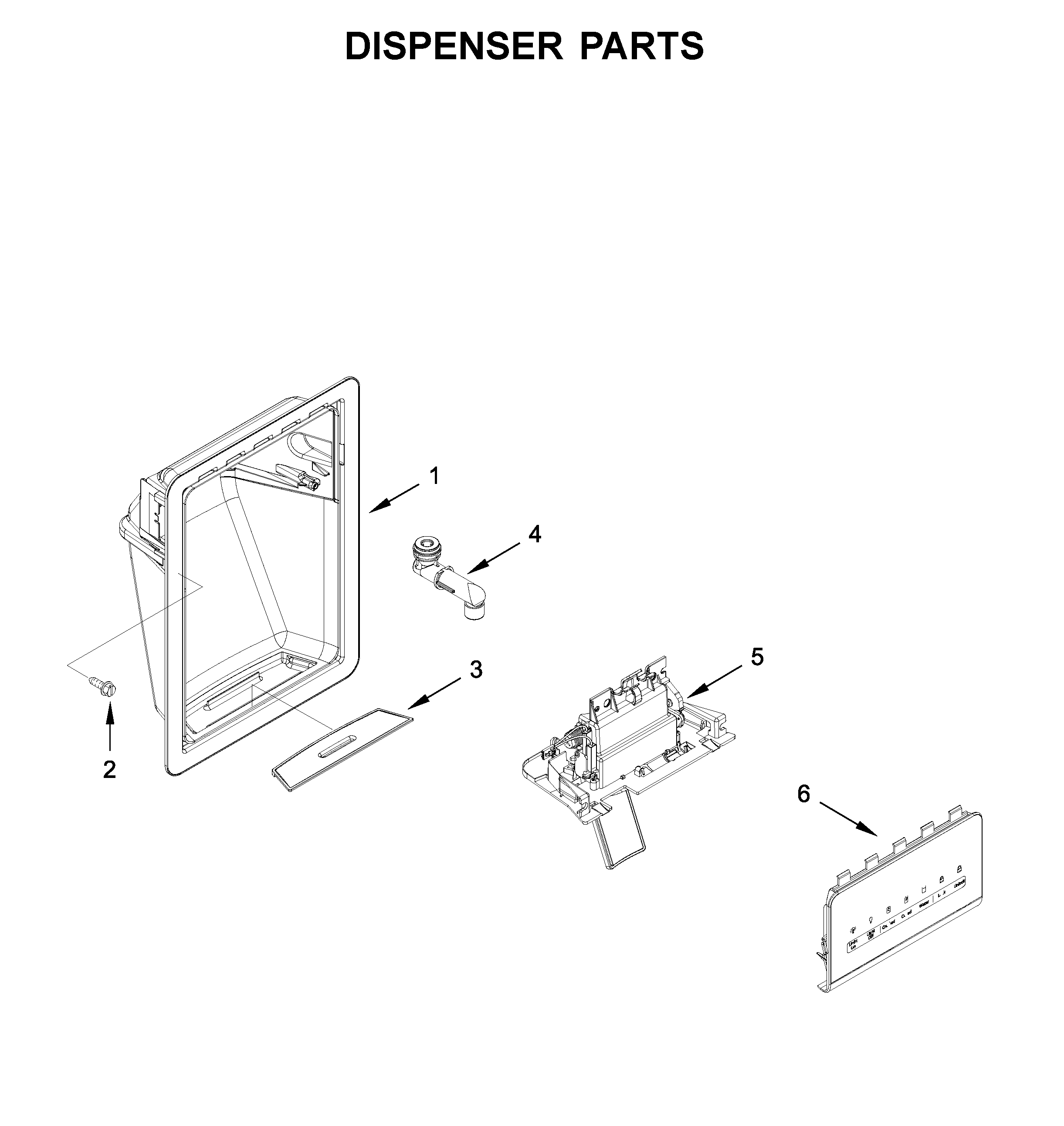 Whirlpool WRS331FDDM01 dispenser parts diagram