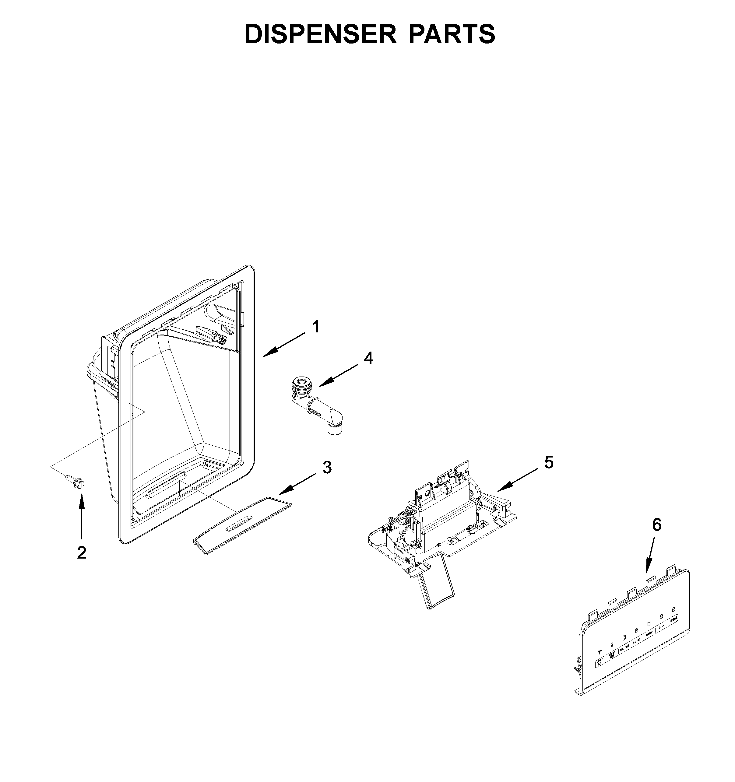 Whirlpool WRS331FDDB02 dispenser parts diagram