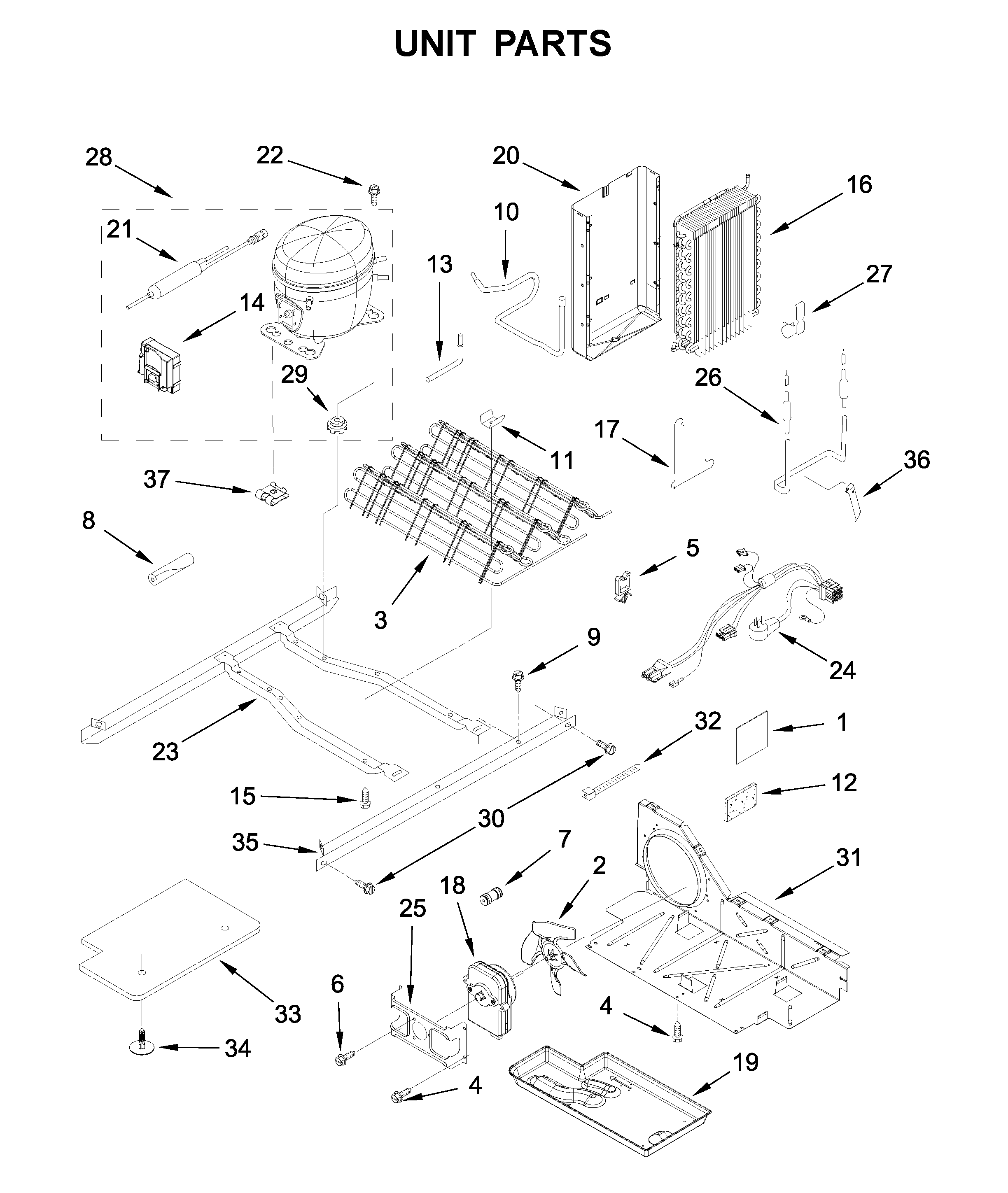 Whirlpool WRS331FDDB02 unit parts diagram