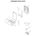 Maytag MFX2876DRE00 dispenser front parts diagram