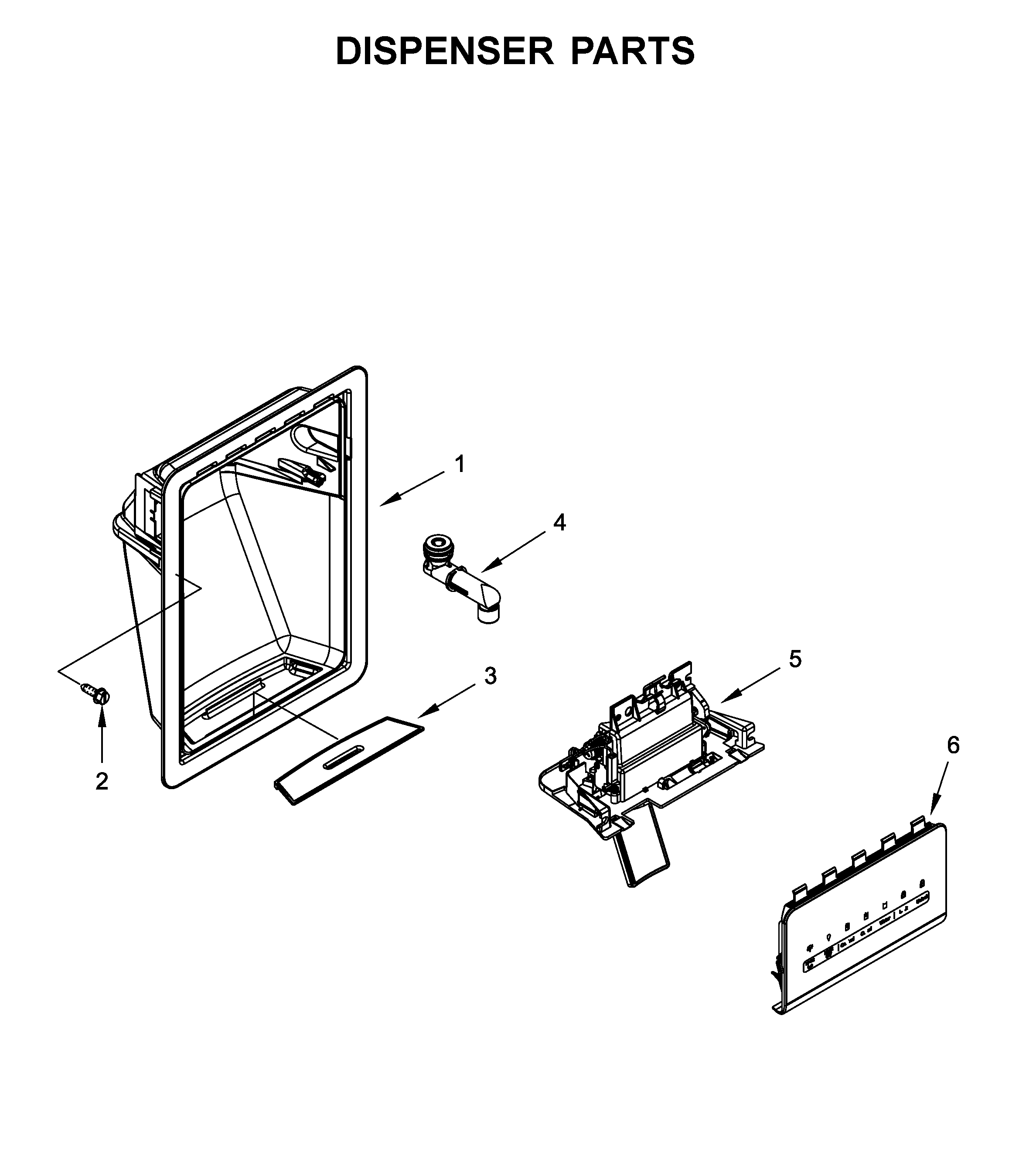 Whirlpool WRS331FDDM00 dispenser parts diagram