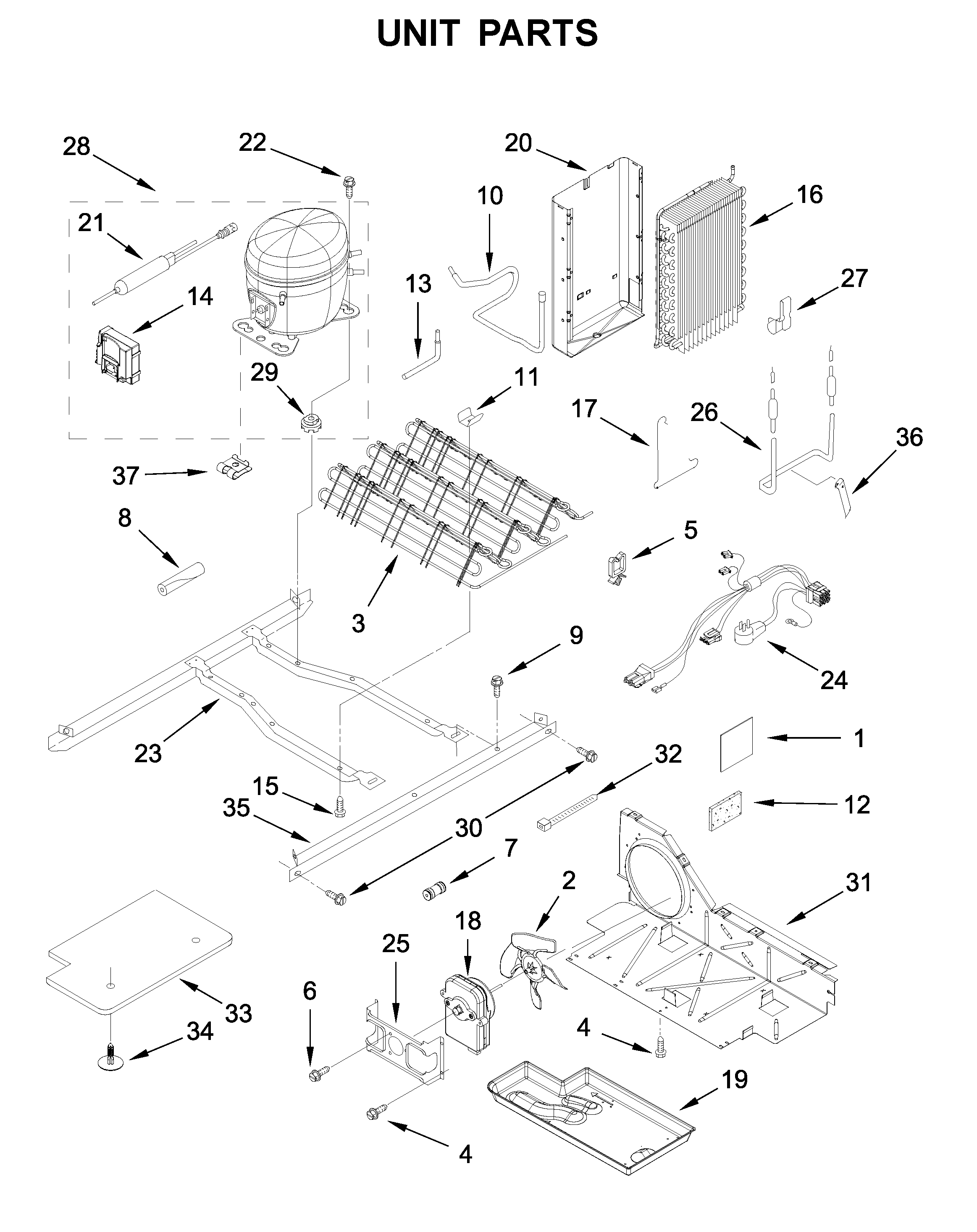Whirlpool WRS331FDDM00 unit parts diagram