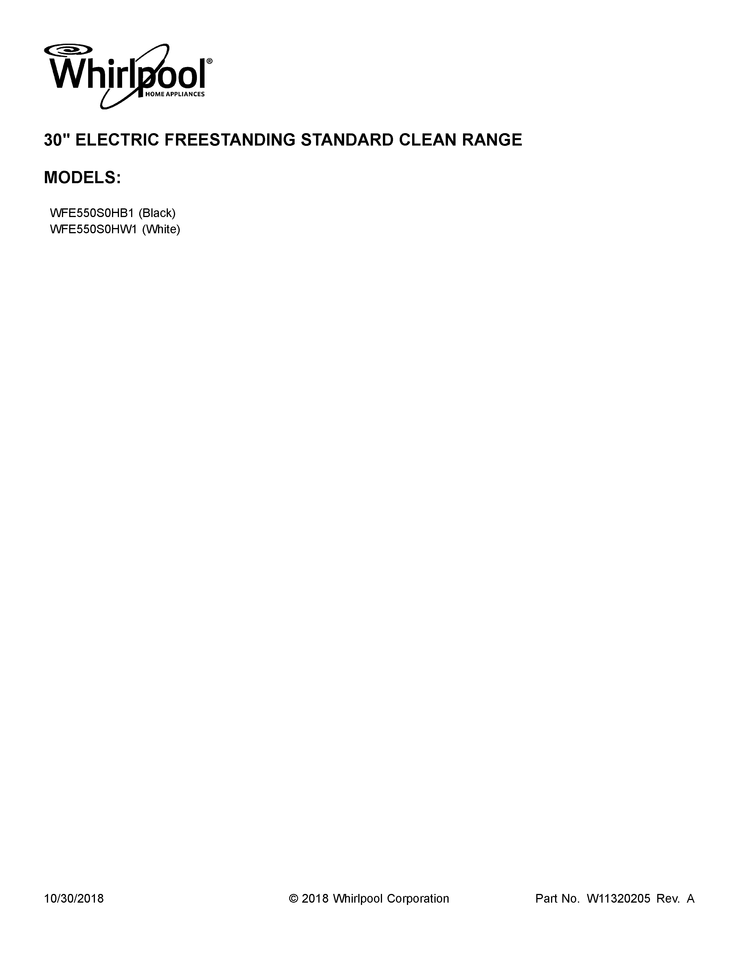 Whirlpool WFE550S0HB1 cover sheet diagram