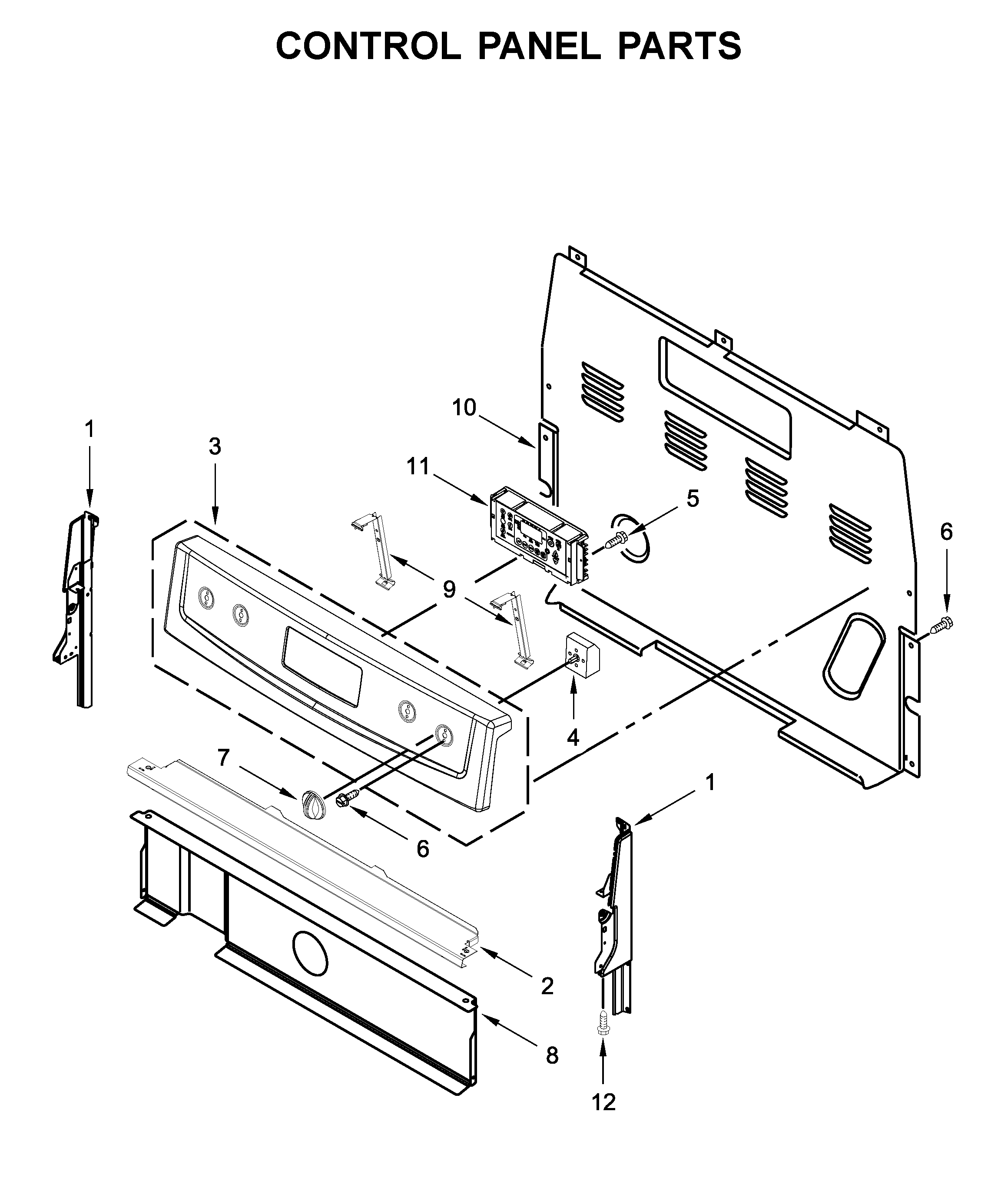 Ikea IES360GW0 control panel parts diagram