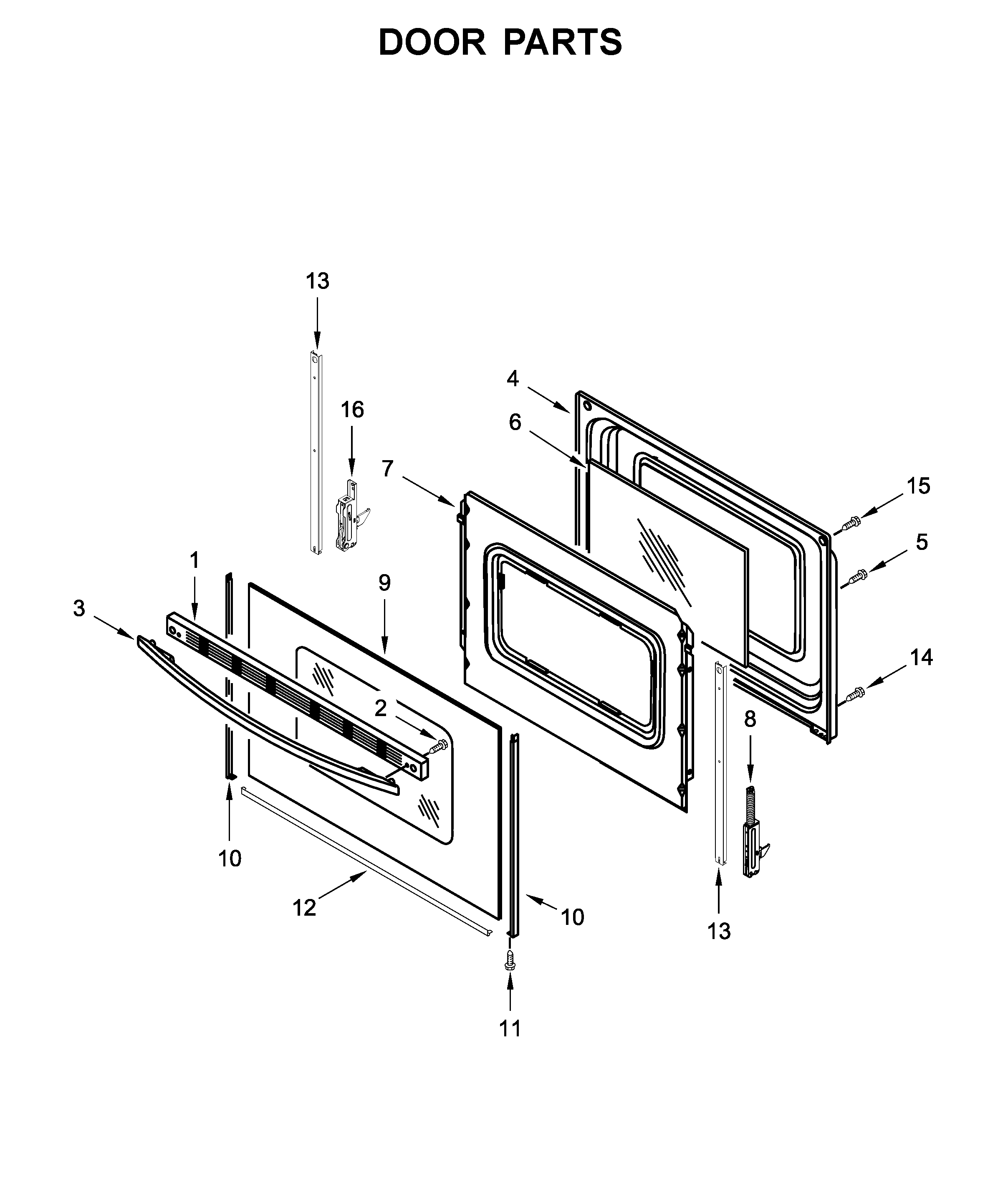 Ikea IES360GW0 door parts diagram