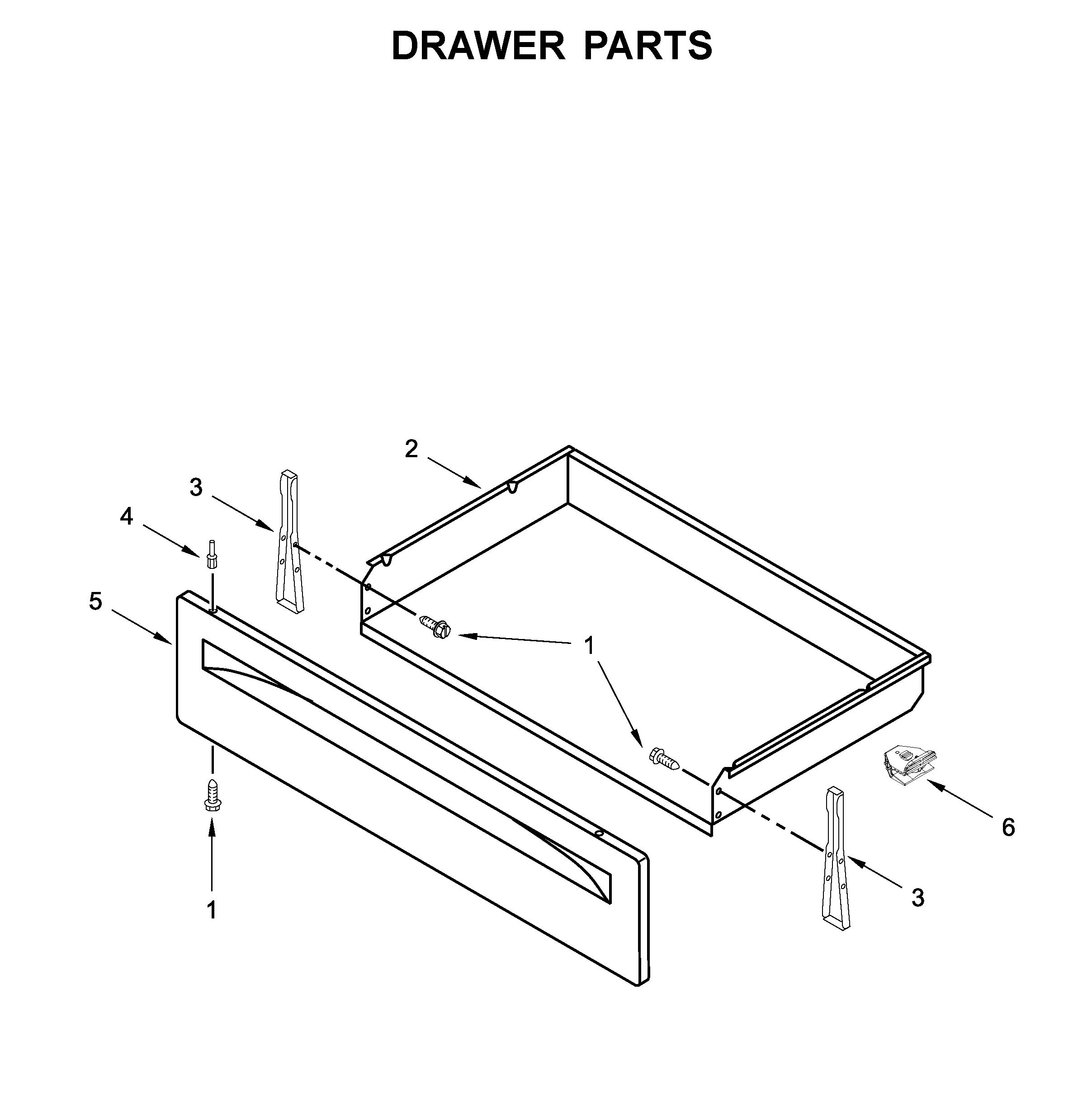 Ikea IES360GW0 drawer parts diagram