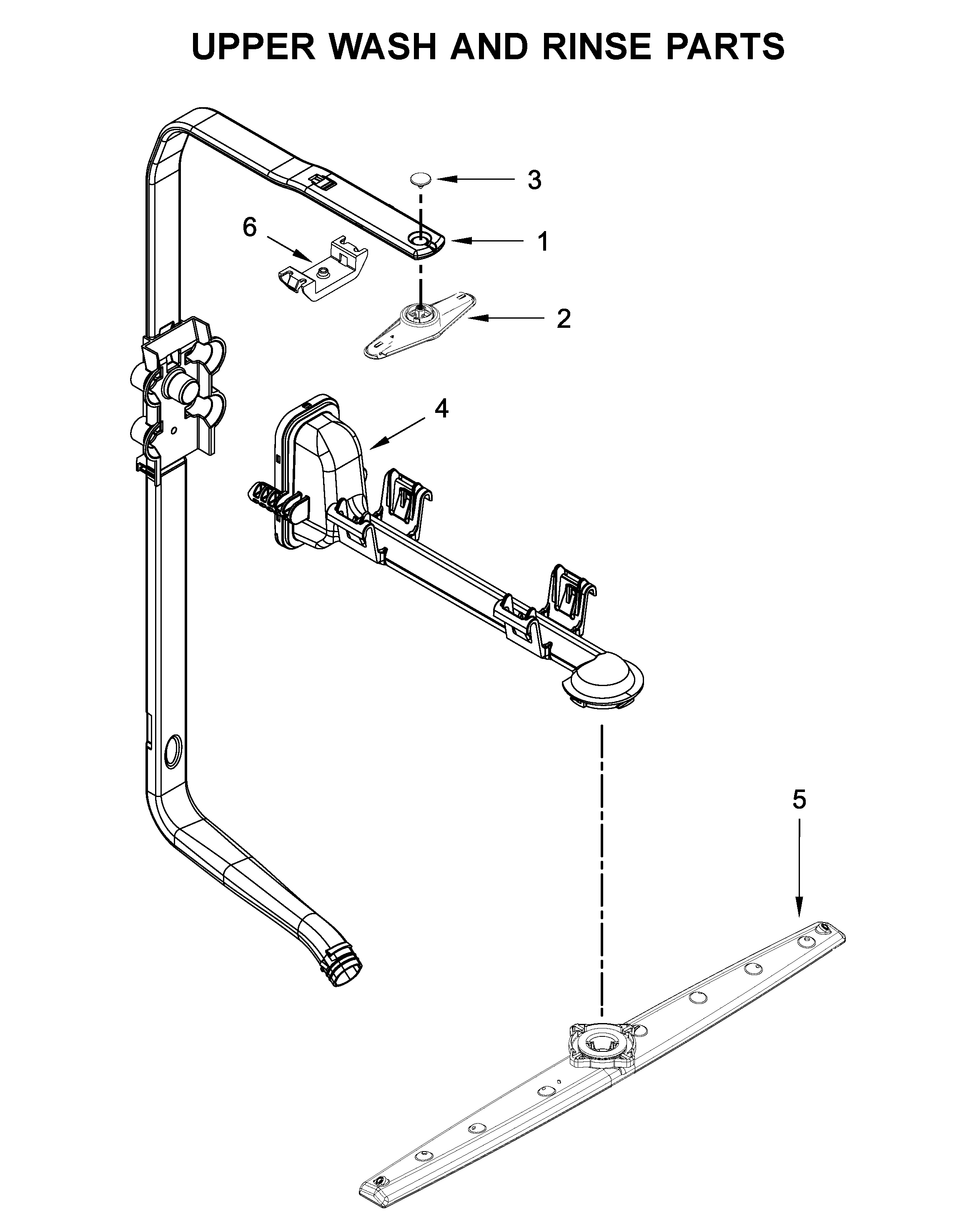 Jenn-Air JDB8700AWS1 upper wash and rinse parts diagram