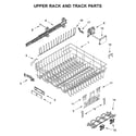 Jenn-Air JDB8700AWS1 upper rack and track parts diagram
