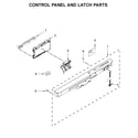 Maytag MDB8979SFZ2 control panel and latch parts diagram