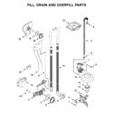 Maytag MDB8979SFZ2 fill, drain and overfill parts diagram