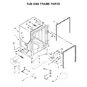 Maytag MDB8979SFZ2 tub and frame parts diagram