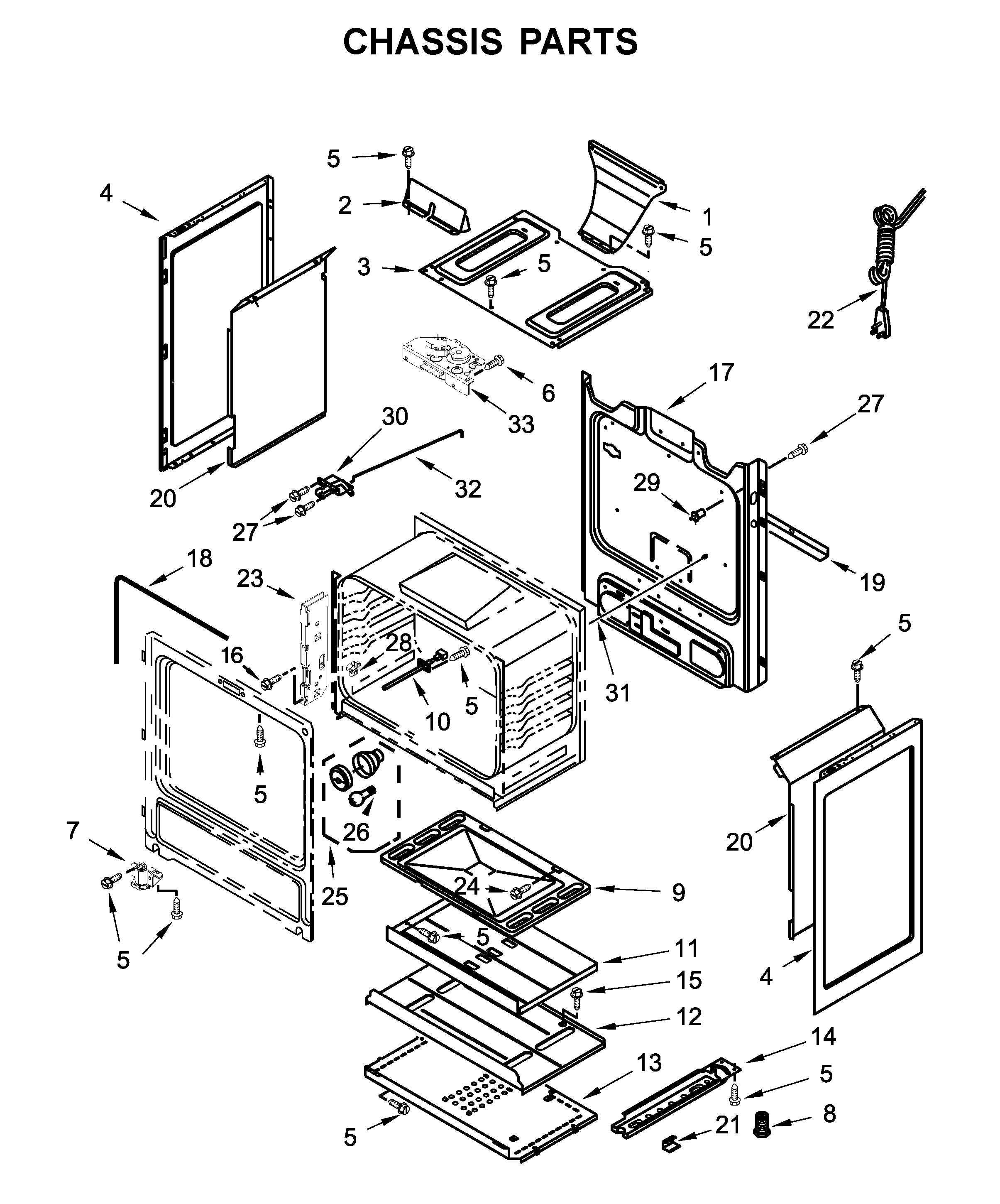 Amana AGR6603SFB2 chassis parts diagram