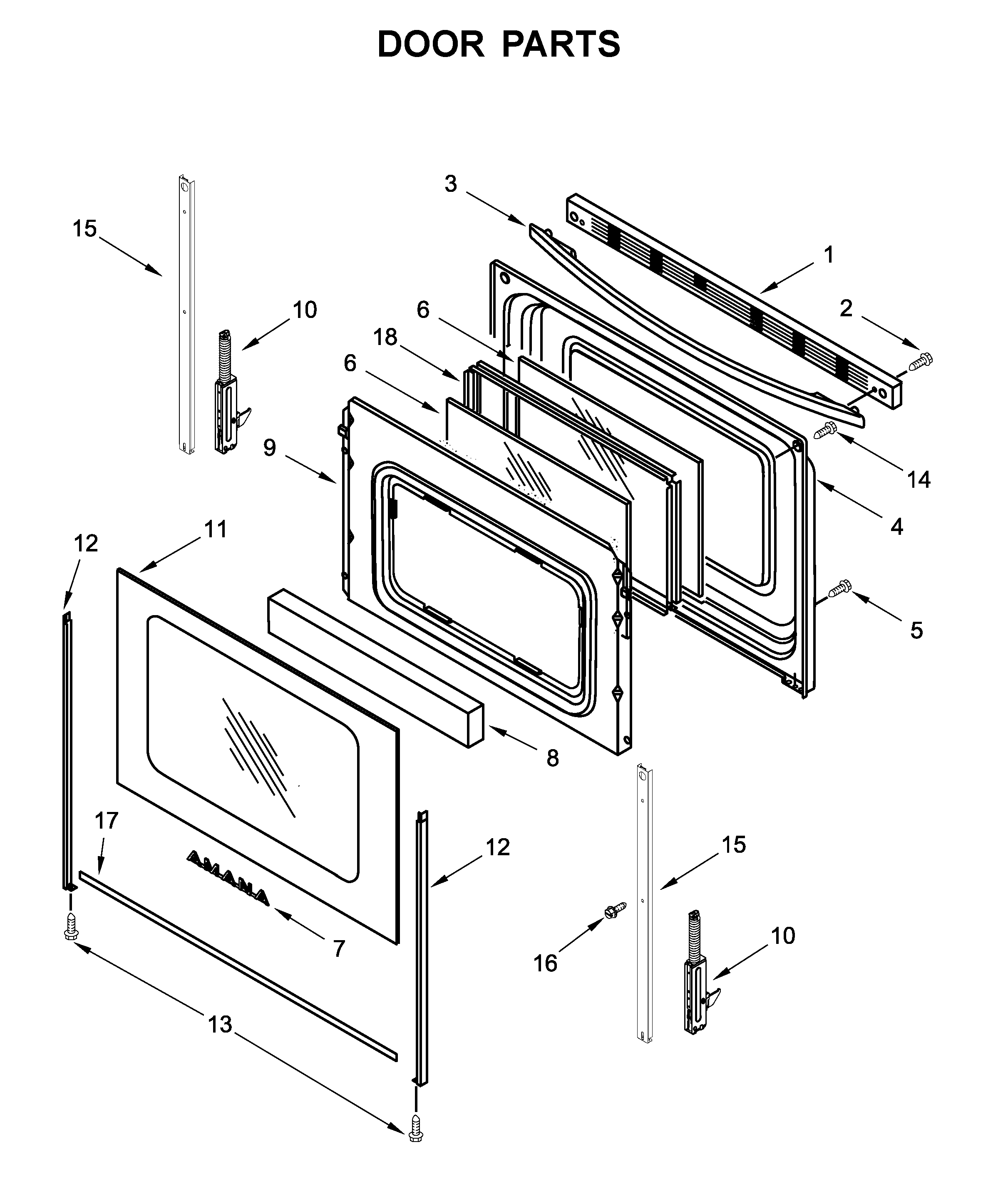Amana AGR6603SFB2 door parts diagram