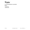 Whirlpool WFG525S0HB0 cover sheet diagram