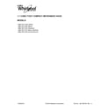 Whirlpool WML75011HN3 cover sheet diagram