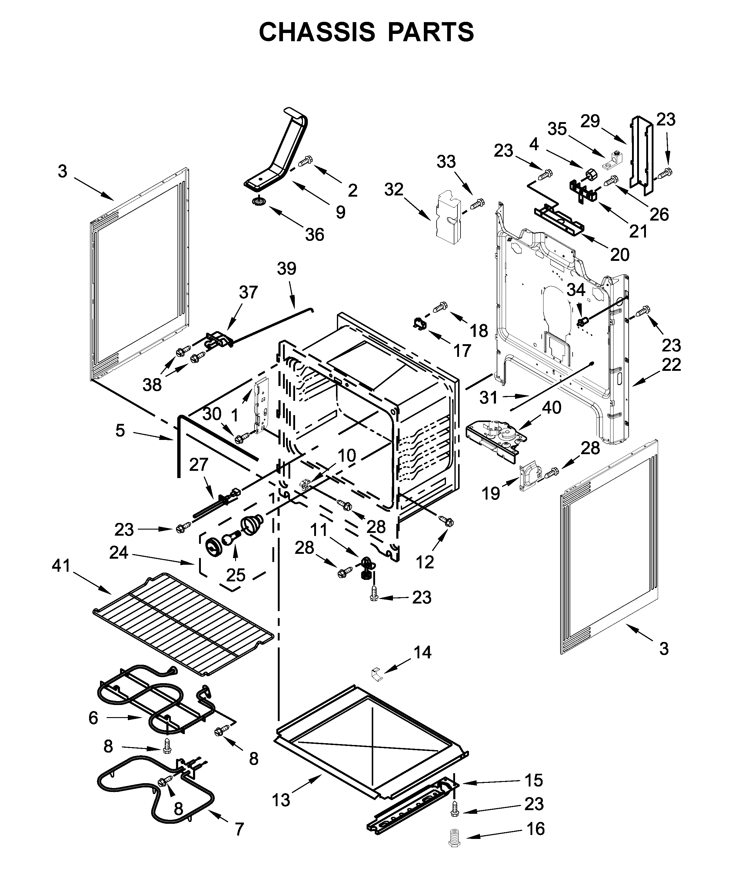 Whirlpool WFE525S0HV0 chassis parts diagram