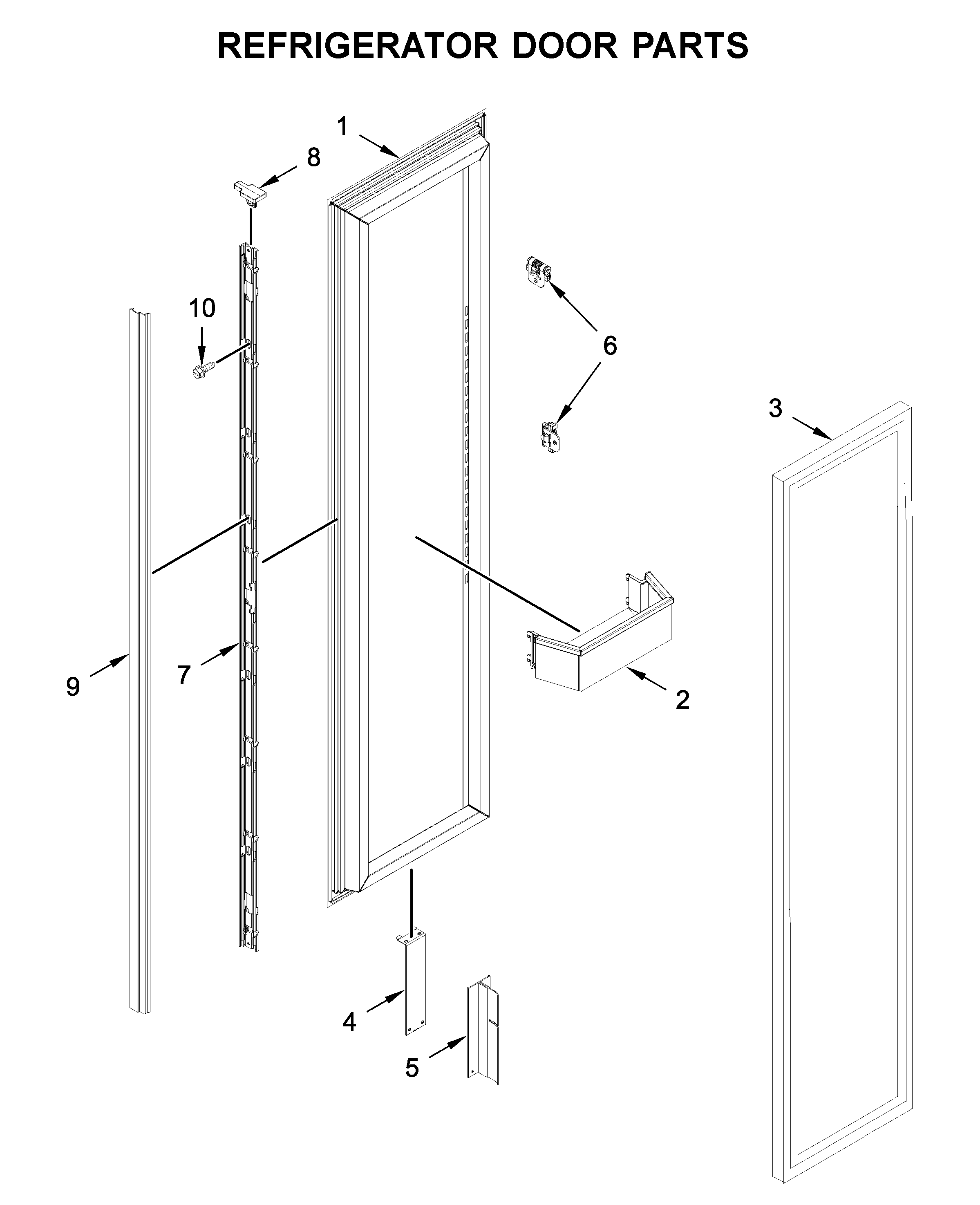 Jenn-Air JBRFR24IGX00 refrigerator door parts diagram