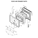 Whirlpool WEC310SAGW2 door and drawer parts diagram