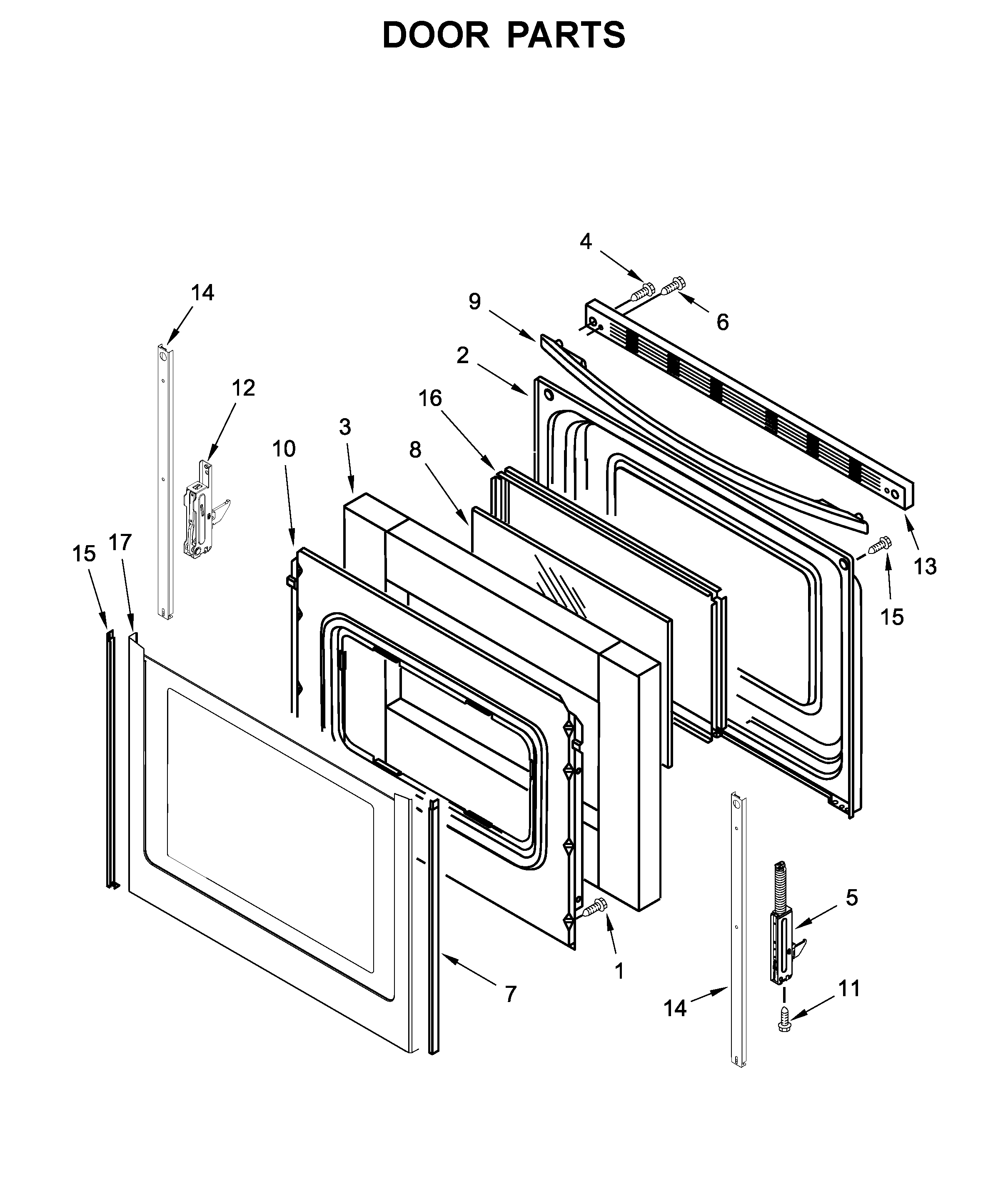 Whirlpool WFC310S0ES3 door parts diagram
