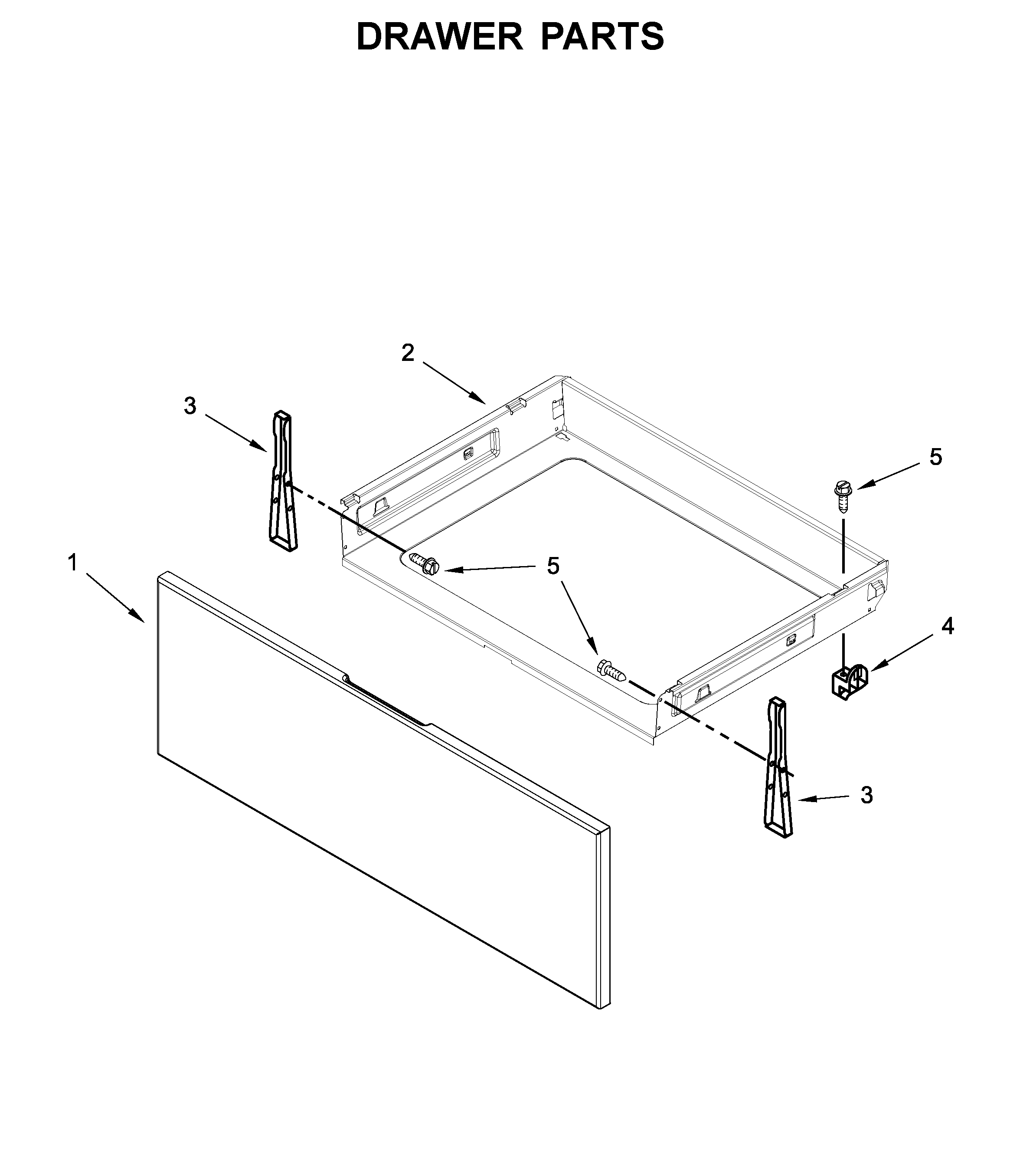 Whirlpool WFC310S0ES3 drawer parts diagram