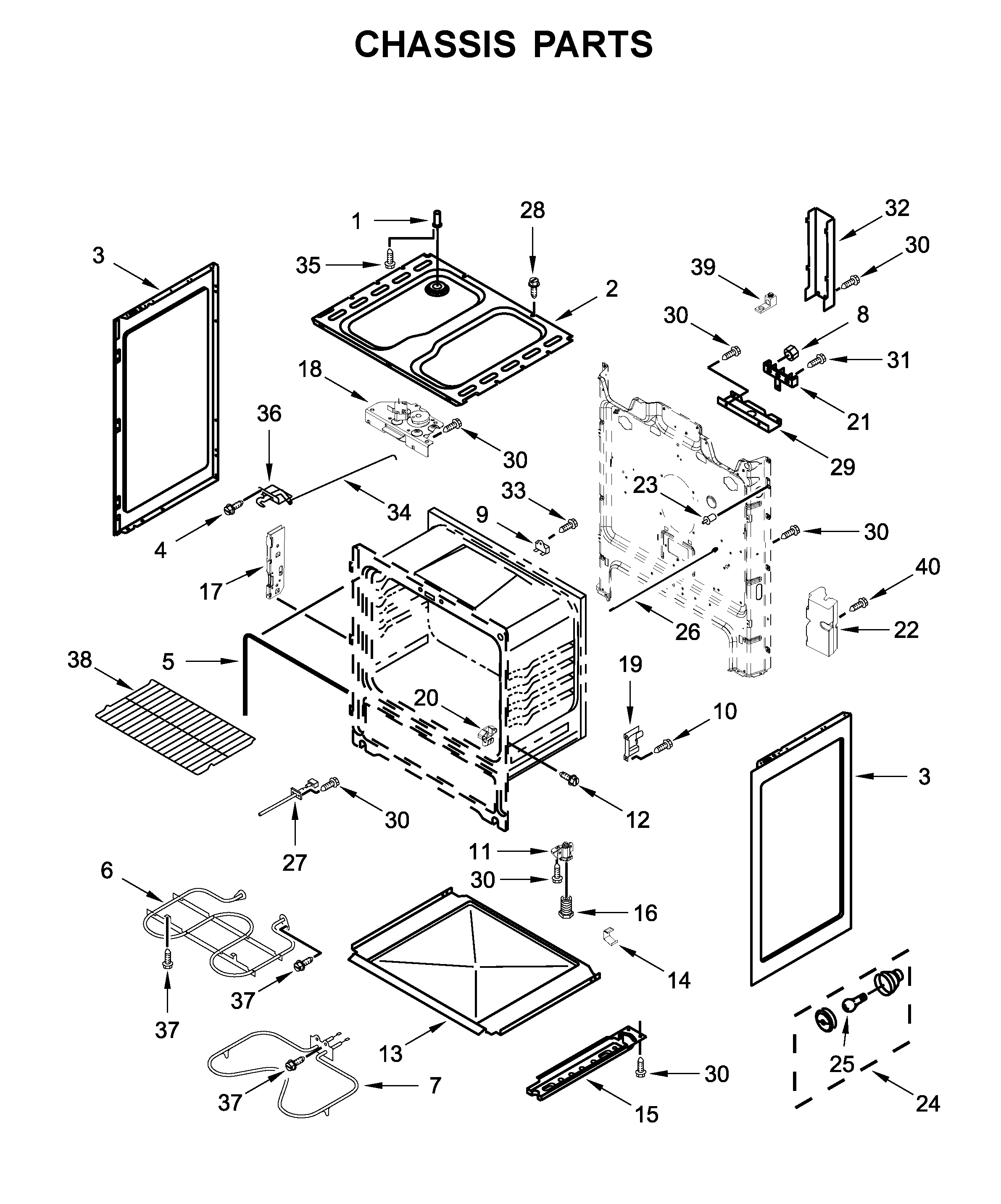 Whirlpool WFC315S0HW0 chassis parts diagram