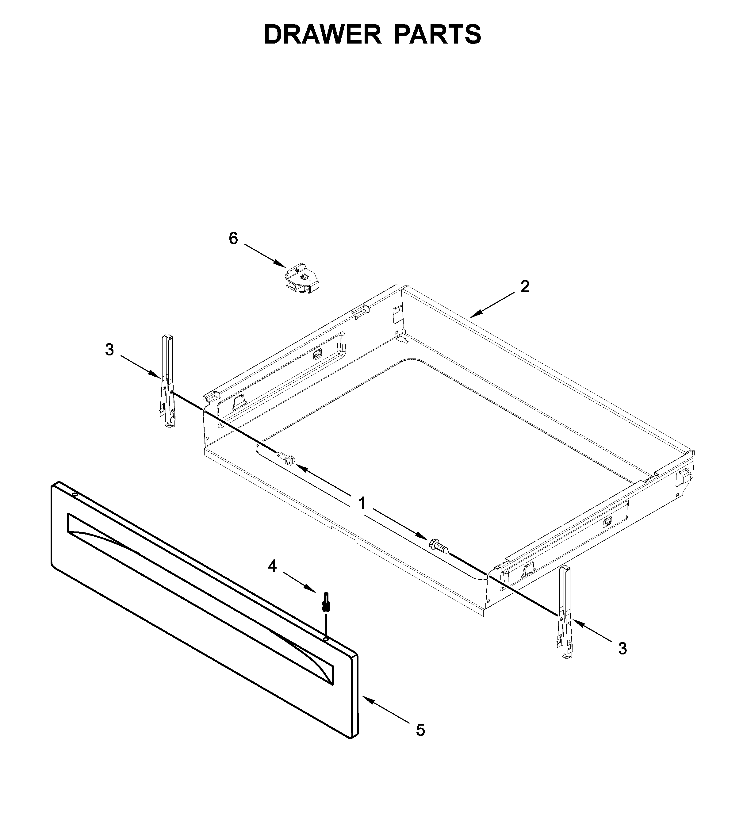 Whirlpool WFC315S0HW0 drawer parts diagram